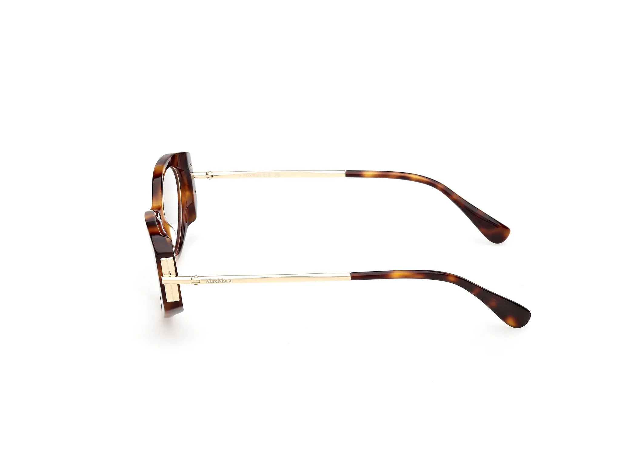 Max Mara MM5204 052 Montature da vista Acetato Havana Rotonda Normale - immagine 3