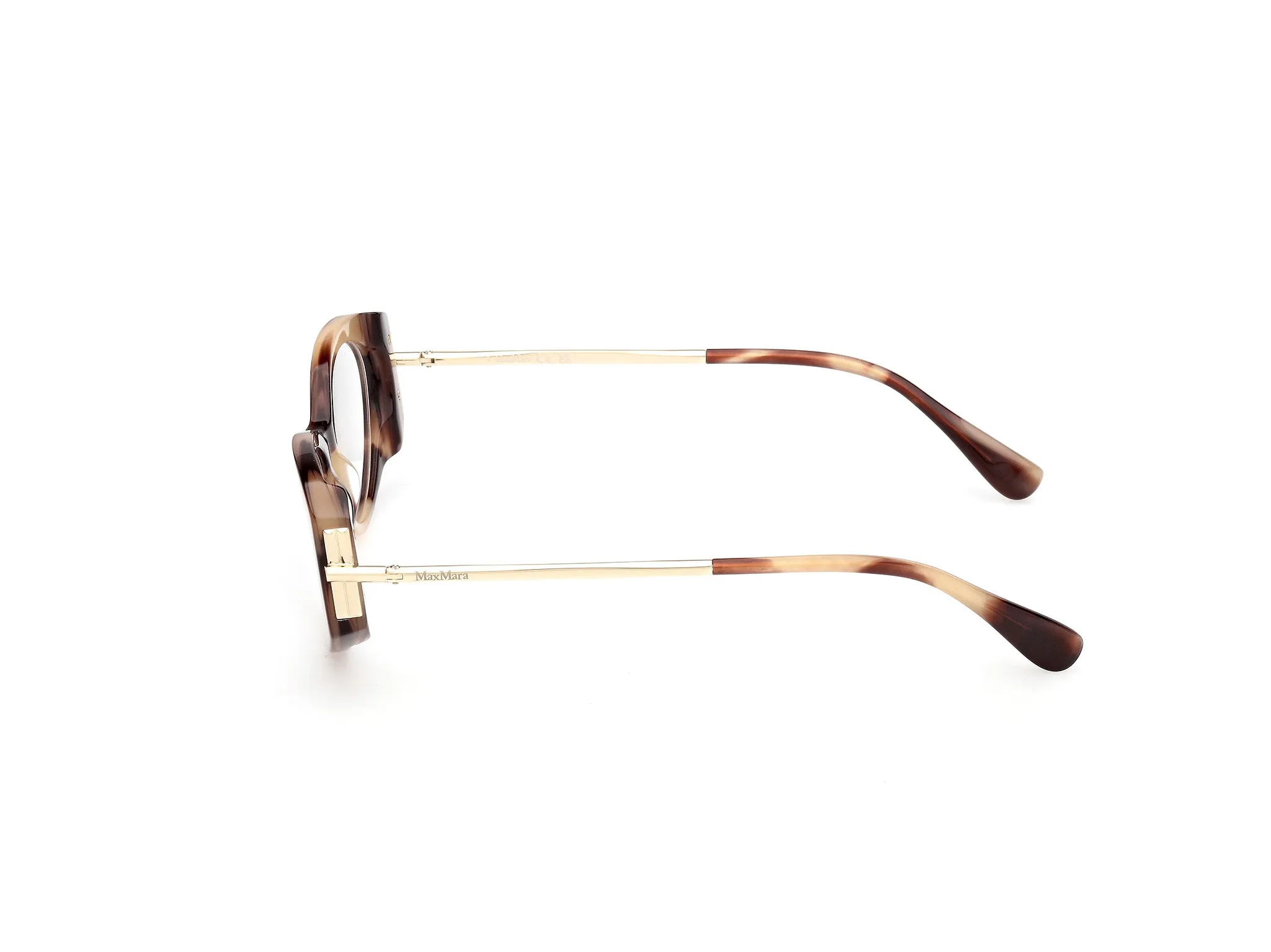 Max Mara MM5204 047 Montature da vista Acetato Marrone Rotonda Normale - immagine 3