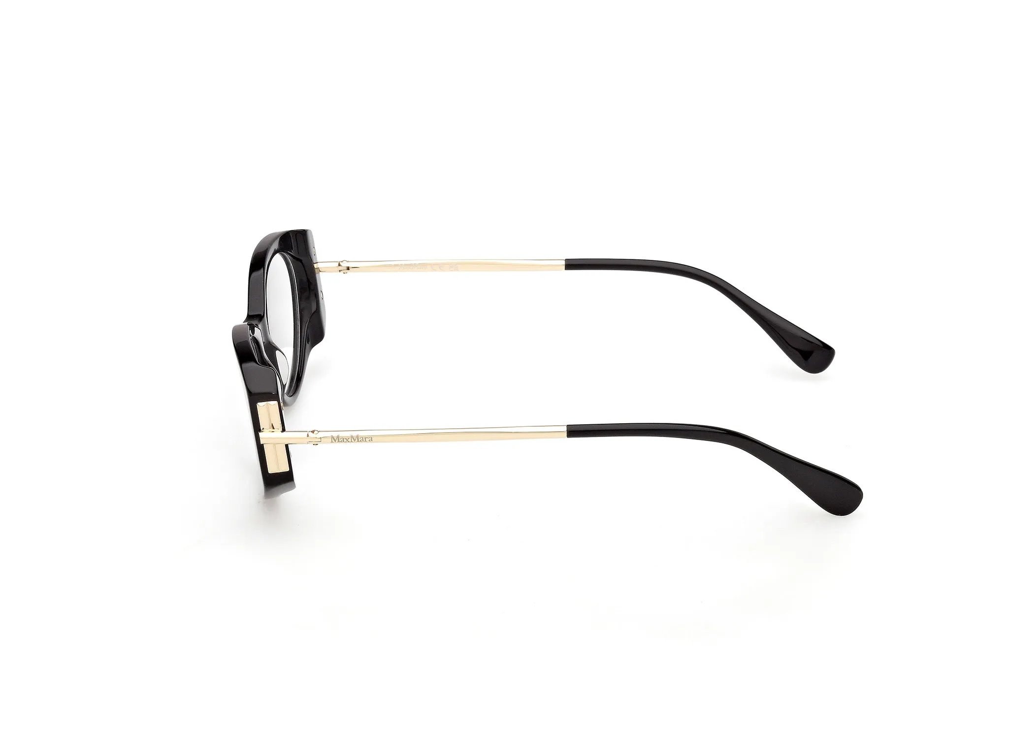 Max Mara MM5204 001 Montature da vista Acetato Nero Rotonda Normale - immagine 3