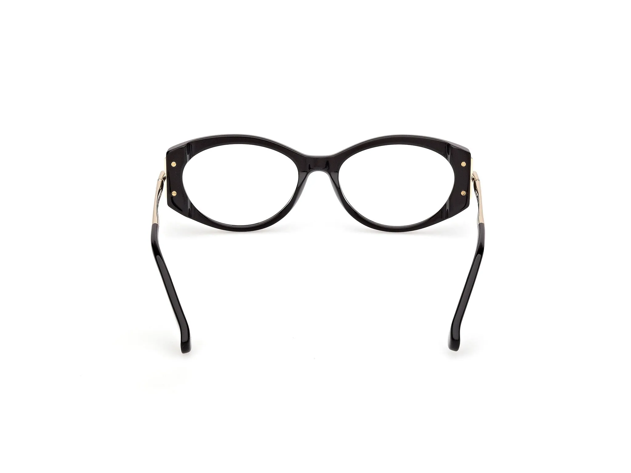 Max Mara MM5204 001 Montature da vista Acetato Nero Rotonda Normale - immagine 4