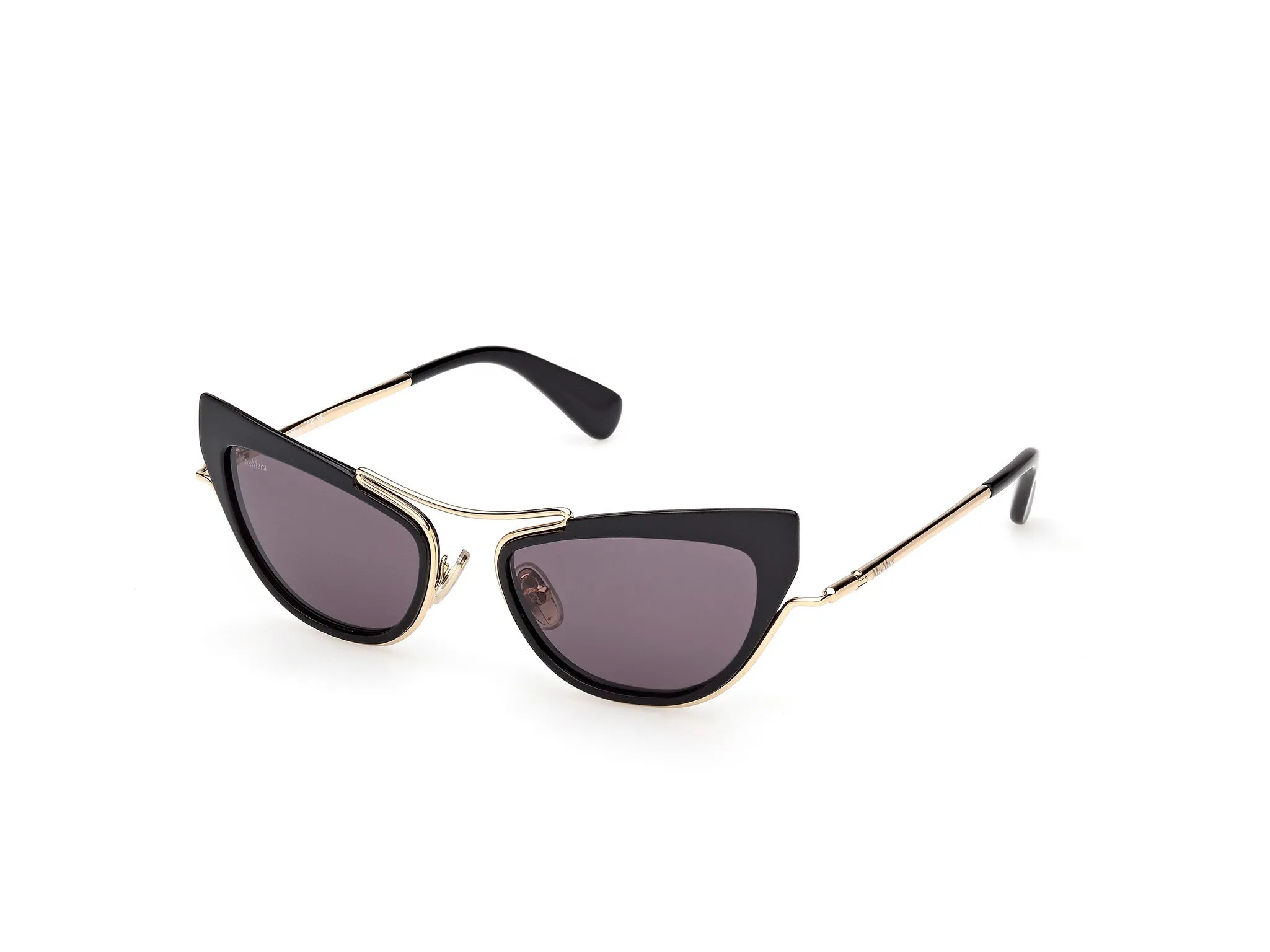 Max Mara MM0172 RUTH 01A Occhiali da sole Metallo Nero Fumo Cat Eye Normale - immagine 1
