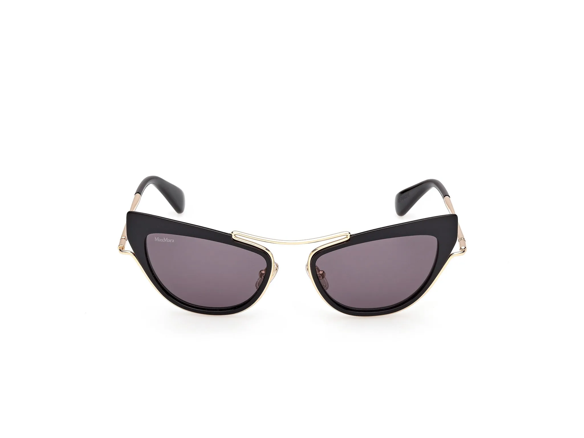 Max Mara MM0172 RUTH 01A Occhiali da sole Metallo Nero Fumo Cat Eye Normale - immagine 2