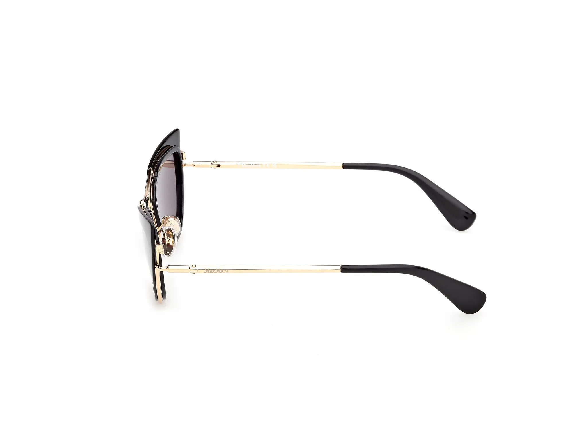 Max Mara MM0172 RUTH 01A Occhiali da sole Metallo Nero Fumo Cat Eye Normale - immagine 3