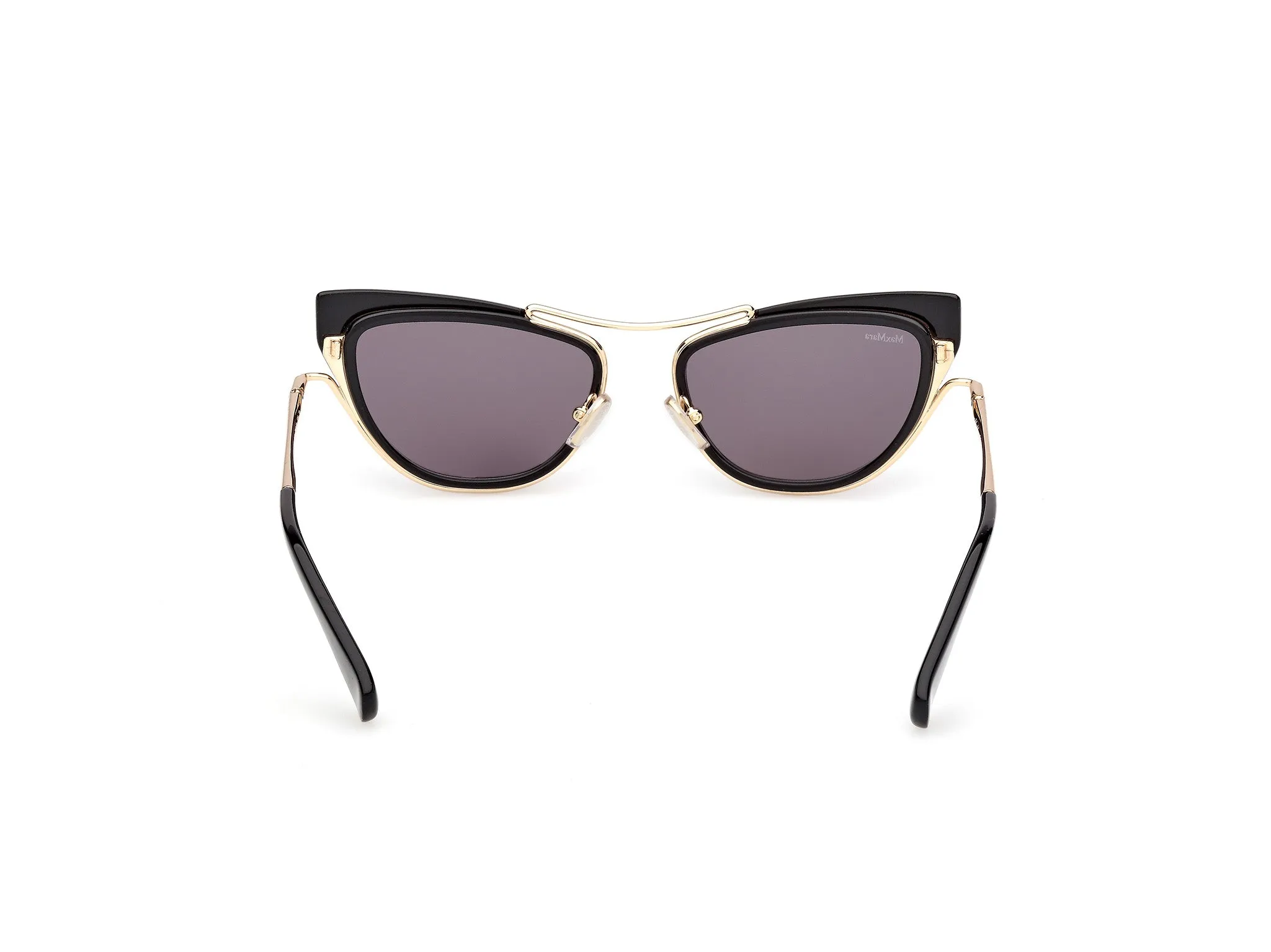 Max Mara MM0172 RUTH 01A Occhiali da sole Metallo Nero Fumo Cat Eye Normale - immagine 4