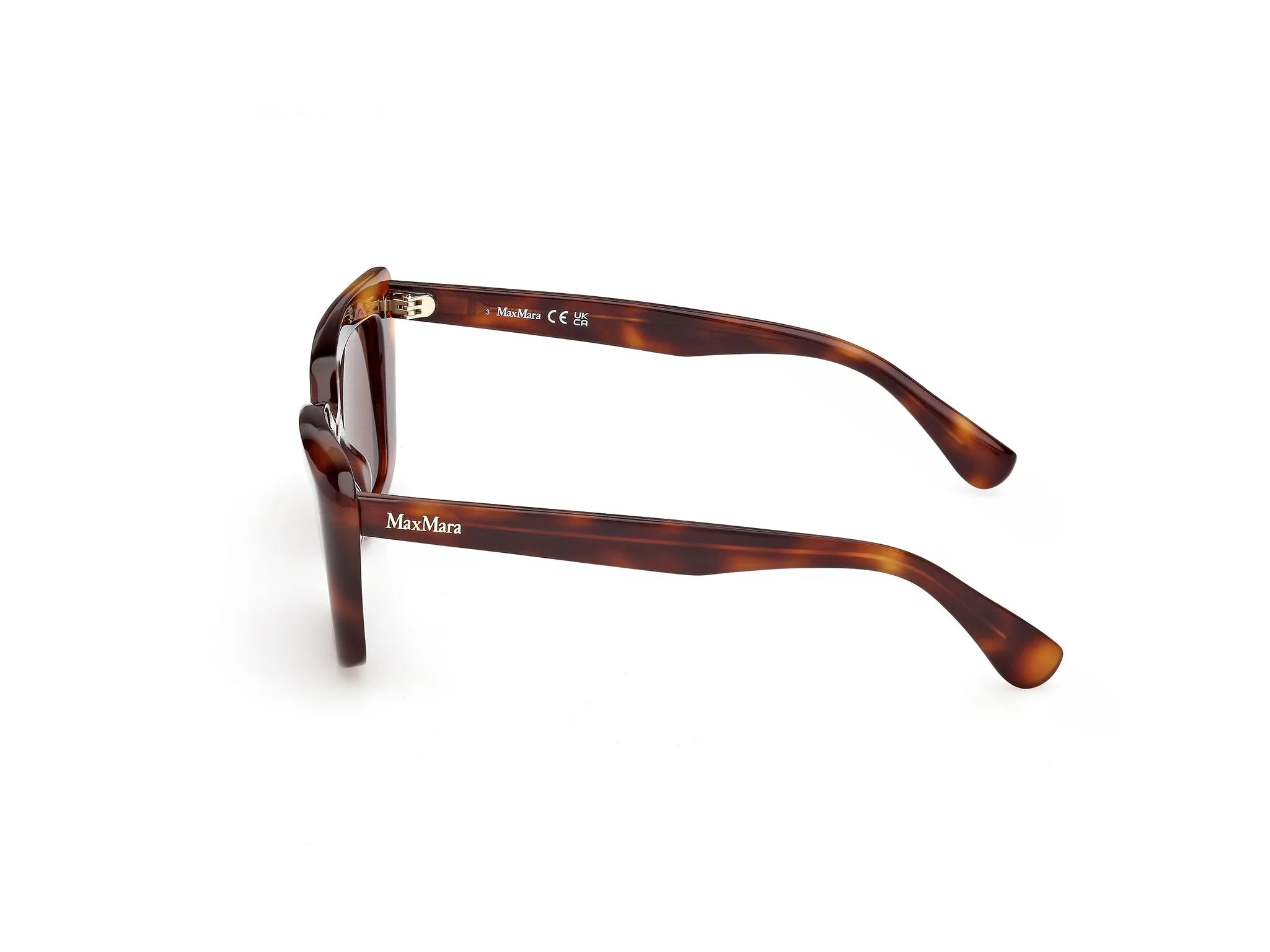 Max Mara MM0171 ELIZABETH 52E Occhiali da sole Acetato Havana Marrone Cat Eye Normale - immagine 3