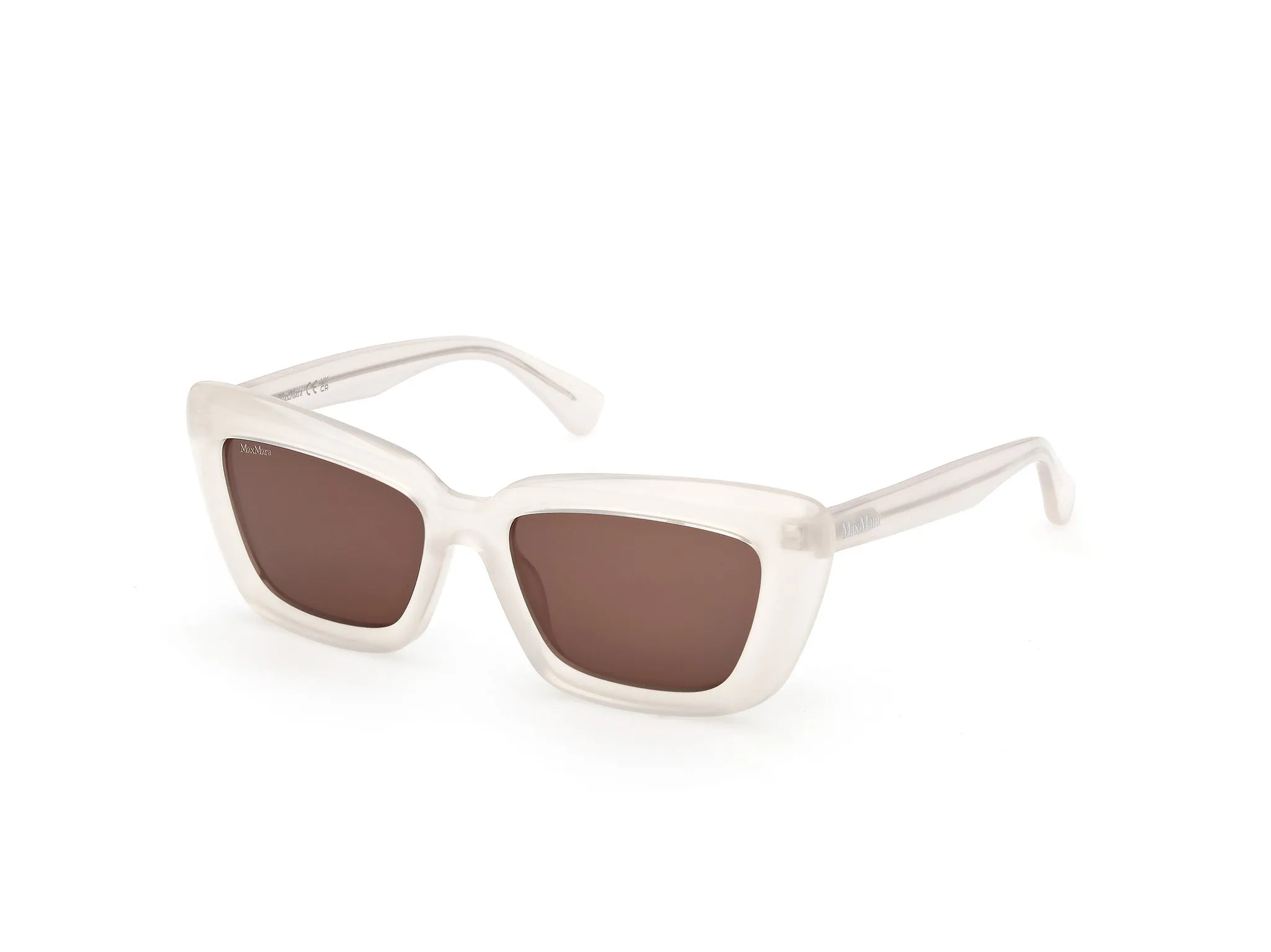 Max Mara MM0171 ELIZABETH 25E Occhiali da sole Acetato Avorio Marrone Cat Eye Normale - immagine 1
