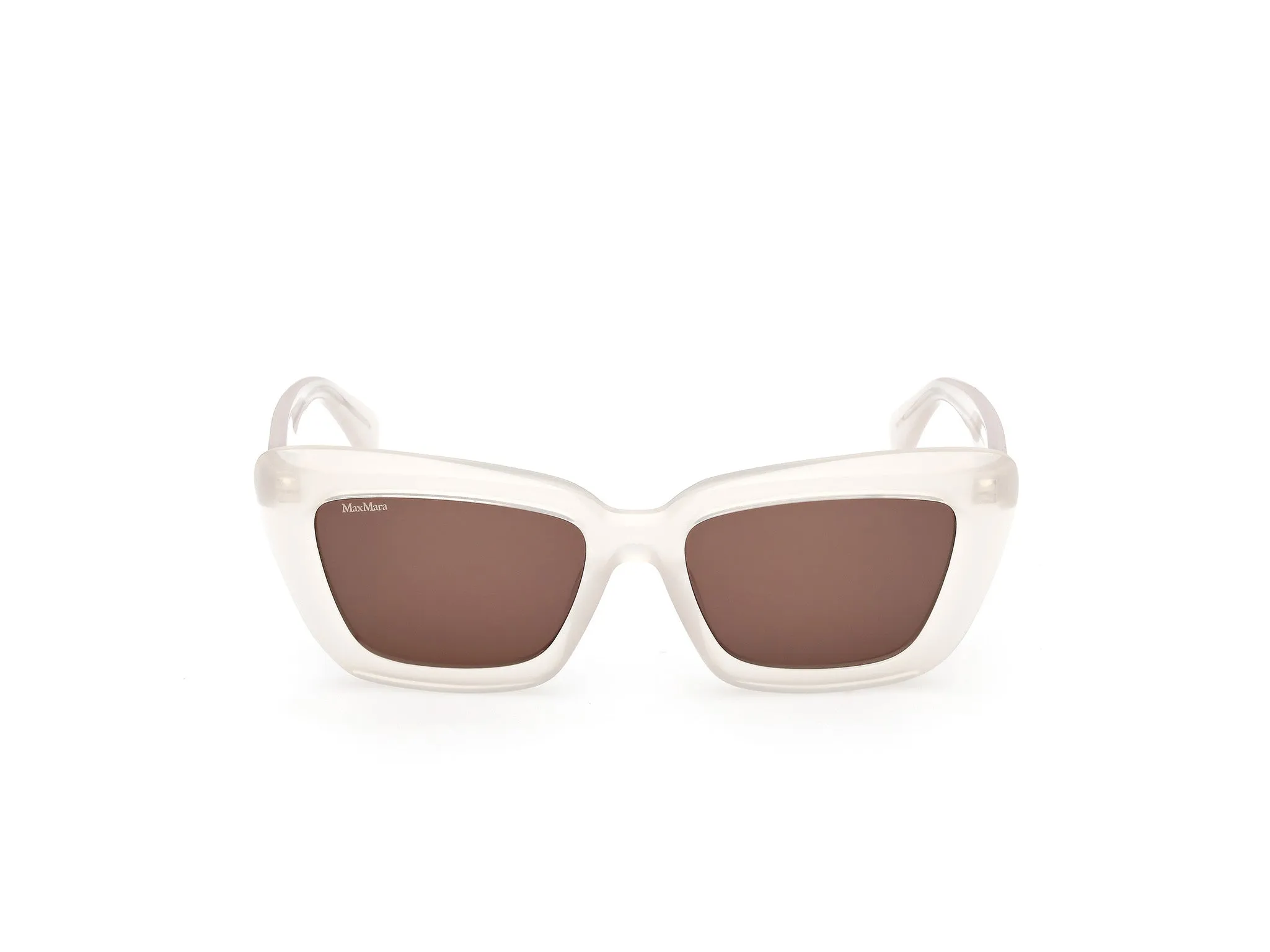 Max Mara MM0171 ELIZABETH 25E Occhiali da sole Acetato Avorio Marrone Cat Eye Normale - immagine 2