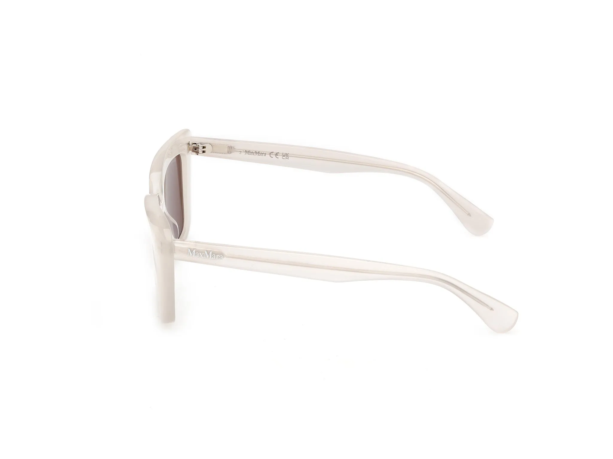 Max Mara MM0171 ELIZABETH 25E Occhiali da sole Acetato Avorio Marrone Cat Eye Normale - immagine 3