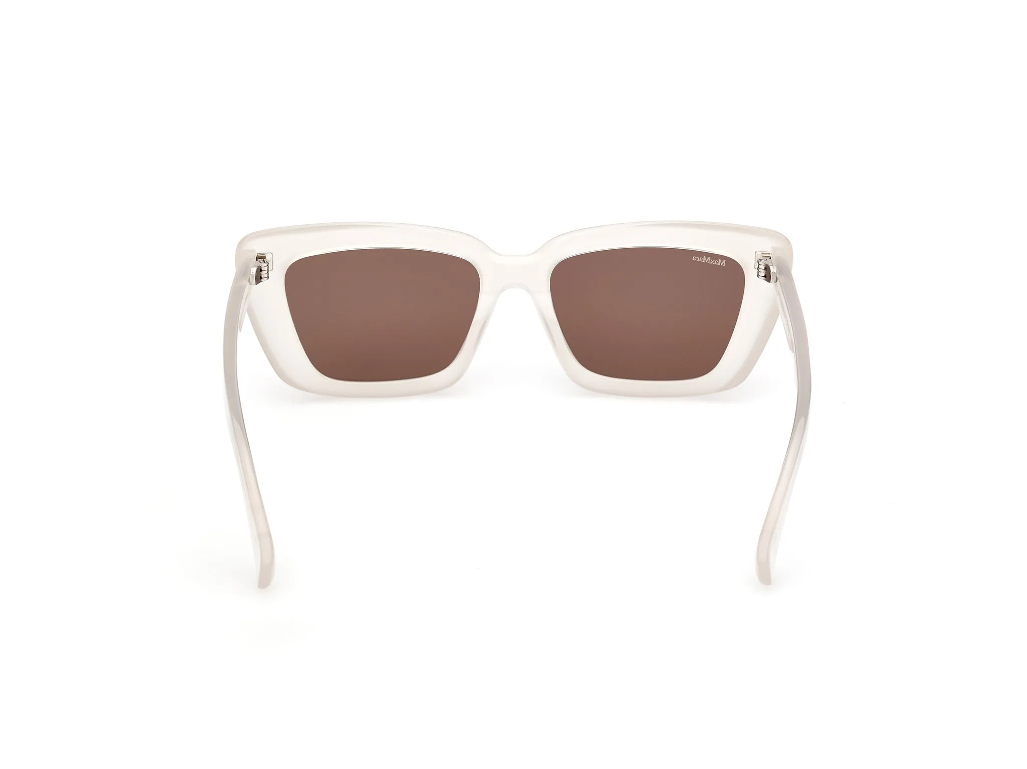 Max Mara MM0171 ELIZABETH 25E Occhiali da sole Acetato Avorio Marrone Cat Eye Normale - immagine 4
