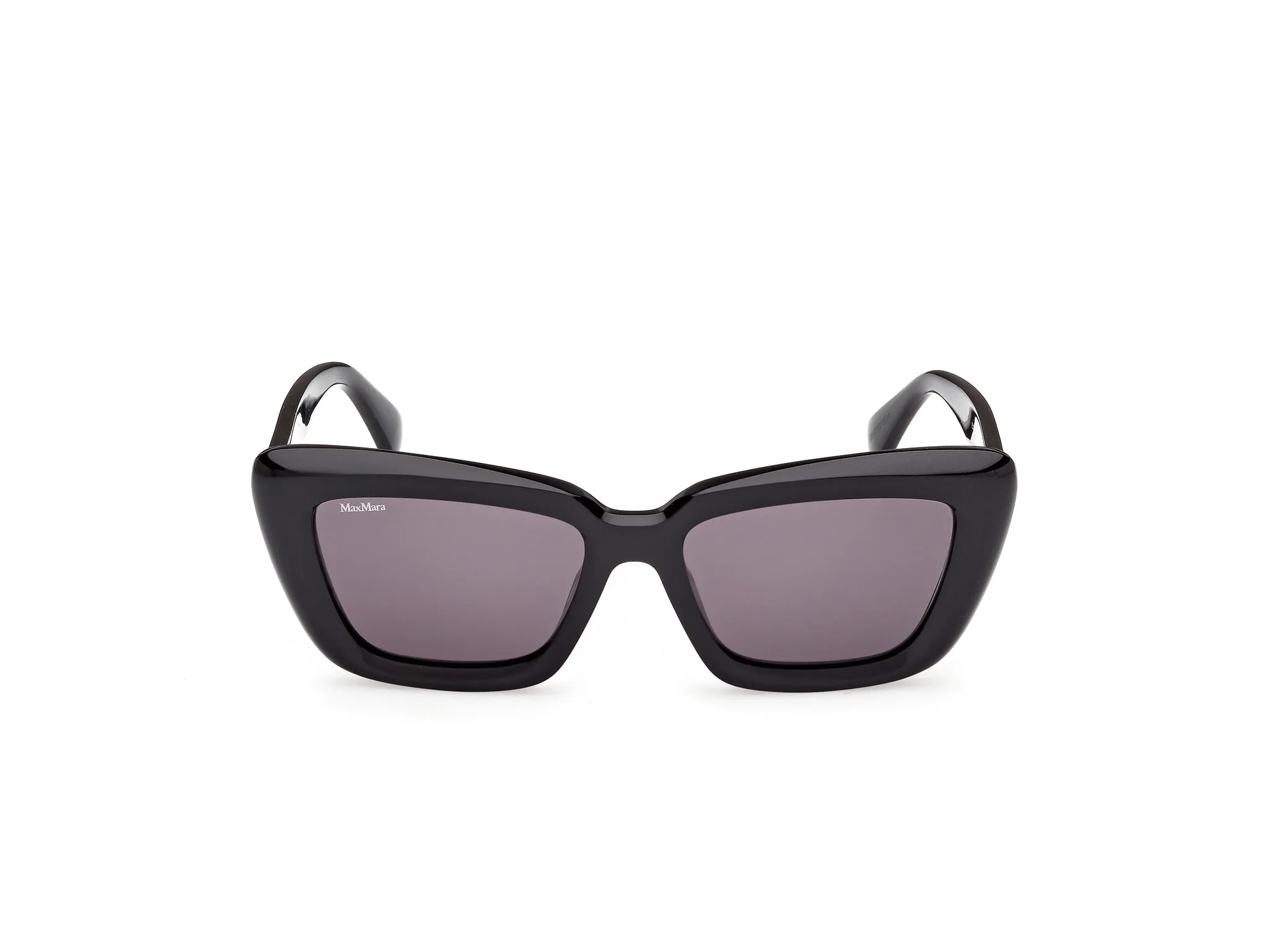 Max Mara MM0171 ELIZABETH 01A Occhiali da sole Acetato Nero Fumo Cat Eye Normale - immagine 2
