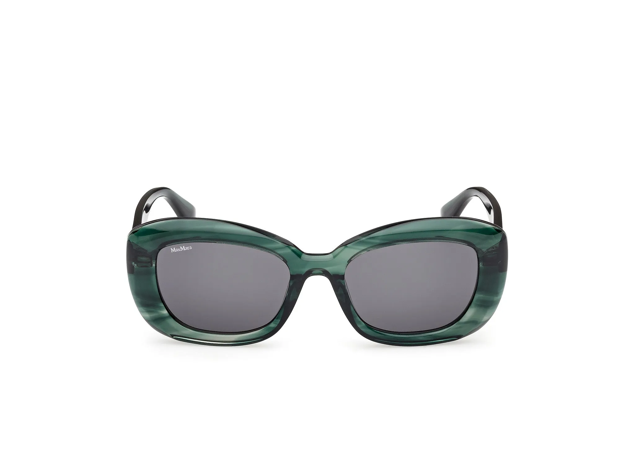 Max Mara MM0170 ELIZABETH 1 98A Occhiali da sole Acetato Verde Fumo Rotonda Normale - immagine 2
