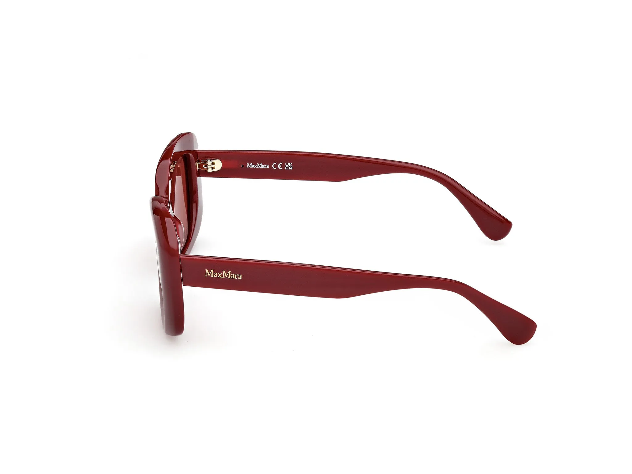 Max Mara MM0170 ELIZABETH 1 69S Occhiali da sole Acetato Bordeaux Bordeaux Rotonda Normale - immagine 3
