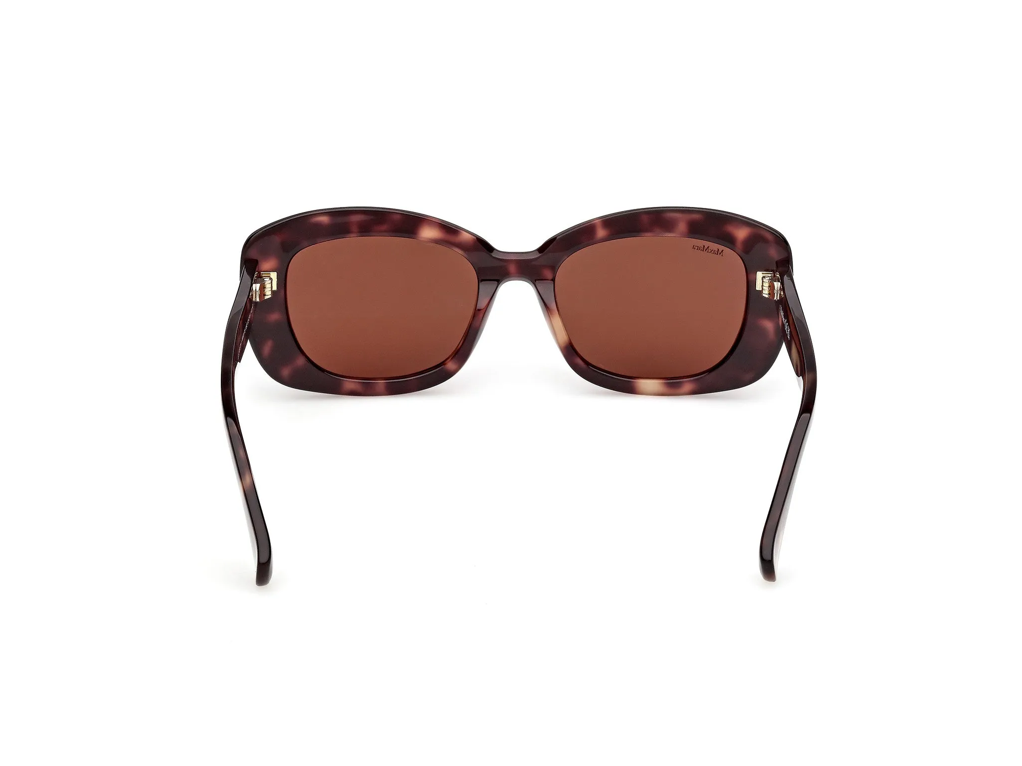 Max Mara MM0170 ELIZABETH 1 55E Occhiali da sole Acetato Havana Marrone Rotonda Normale - immagine 4