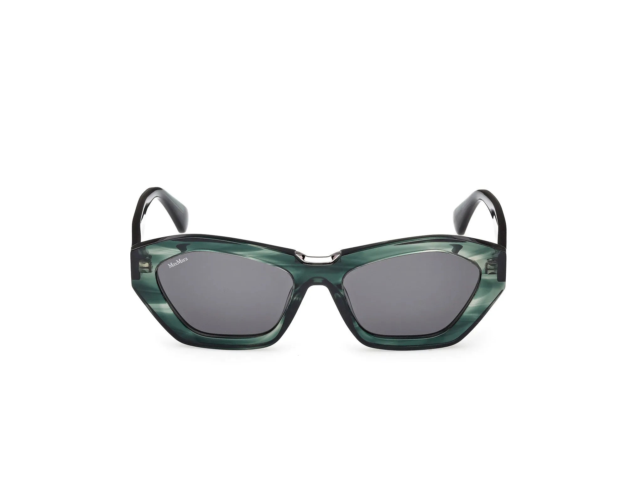 Max Mara MM0169 KATE 98A Occhiali da sole Acetato Verde Fumo Geometrica Normale - immagine 2