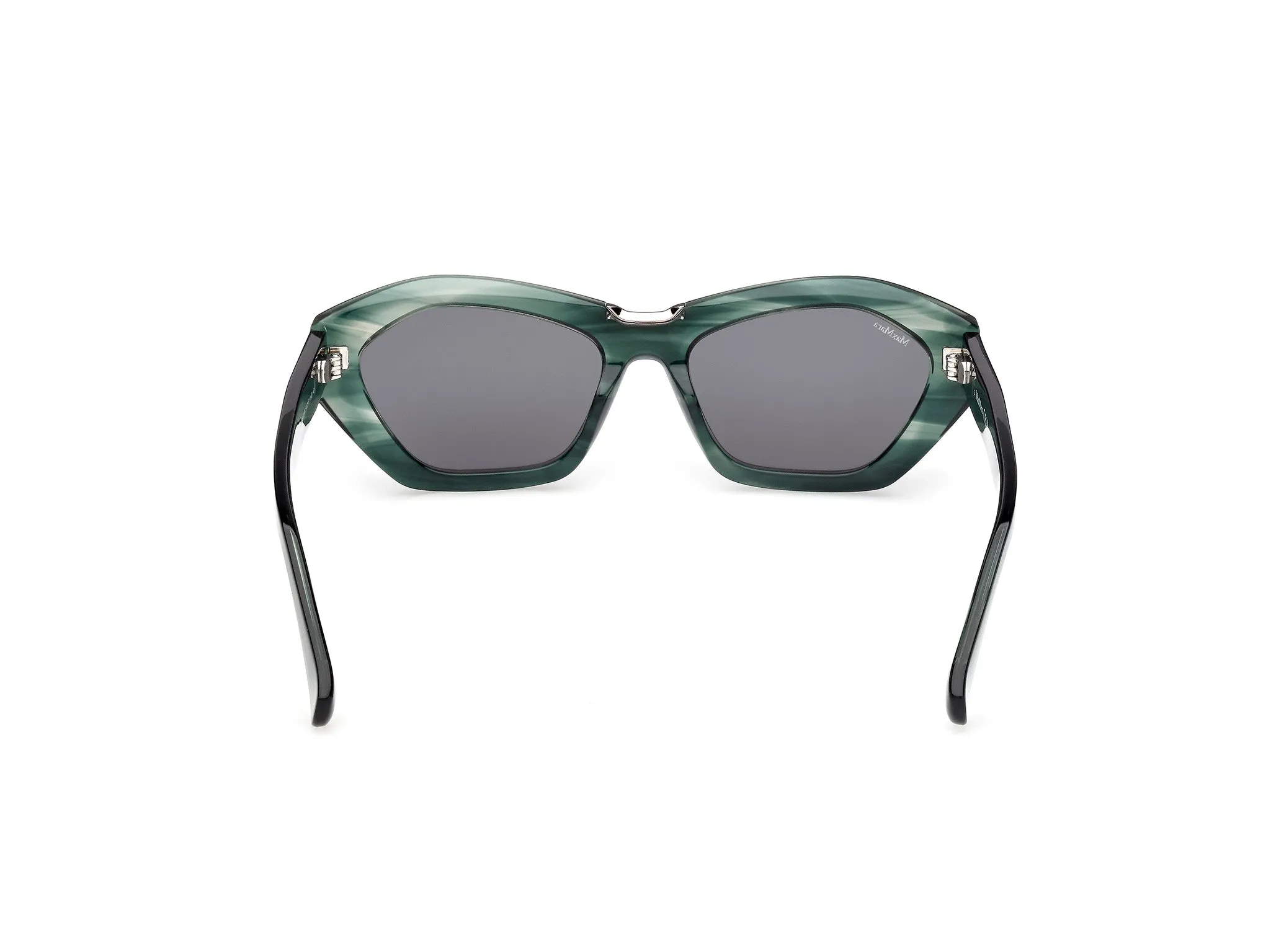 Max Mara MM0169 KATE 98A Occhiali da sole Acetato Verde Fumo Geometrica Normale - immagine 4