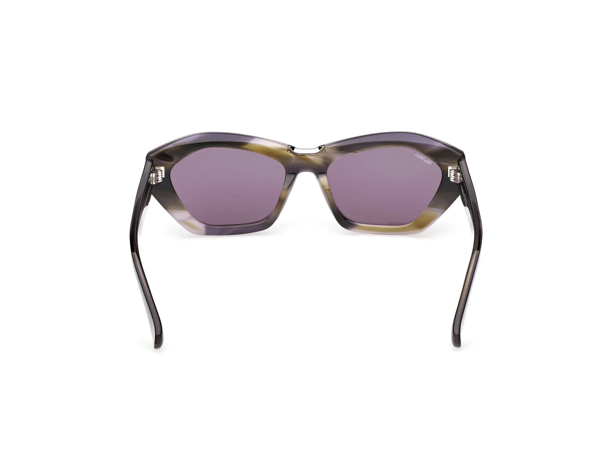 Max Mara MM0169 KATE 83Y Occhiali da sole Acetato Marrone Viola Geometrica Normale - immagine 4