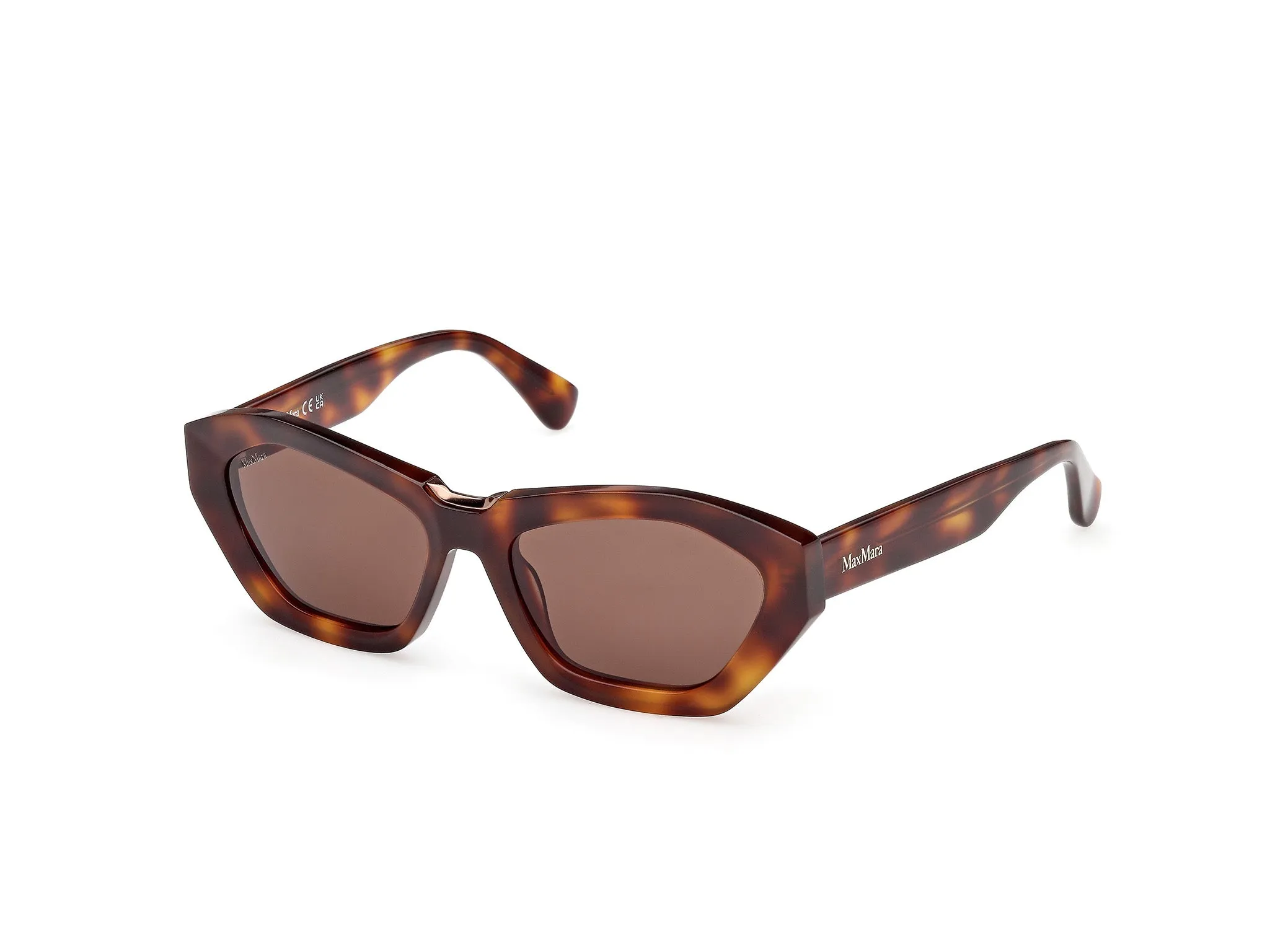 Max Mara MM0169 KATE 52E Occhiali da sole Acetato Havana Marrone Geometrica Normale - immagine 1