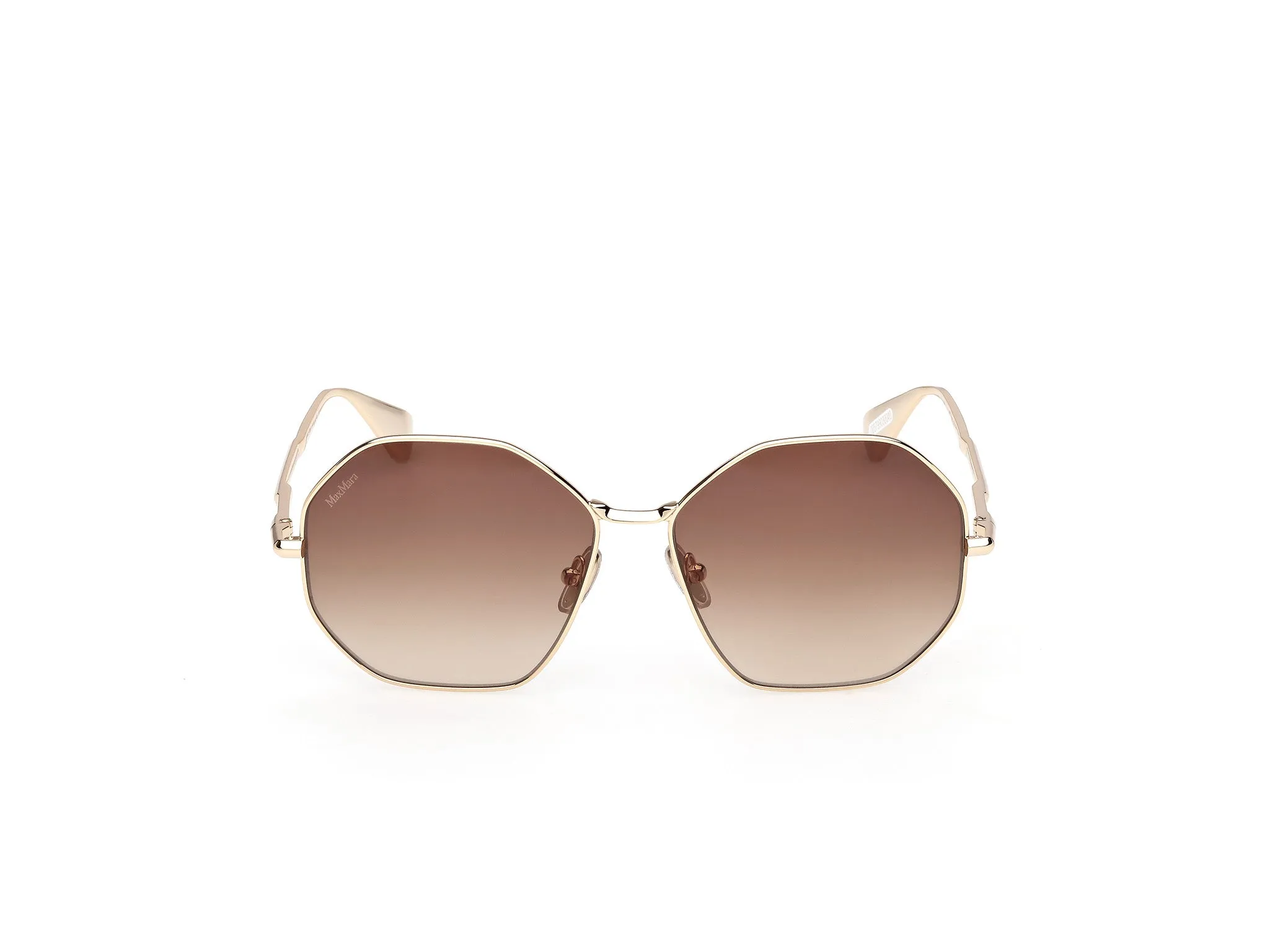 Max Mara MM0168 MILLER 32F Occhiali da sole Metallo Oro Marrone Geometrica Normale - immagine 2