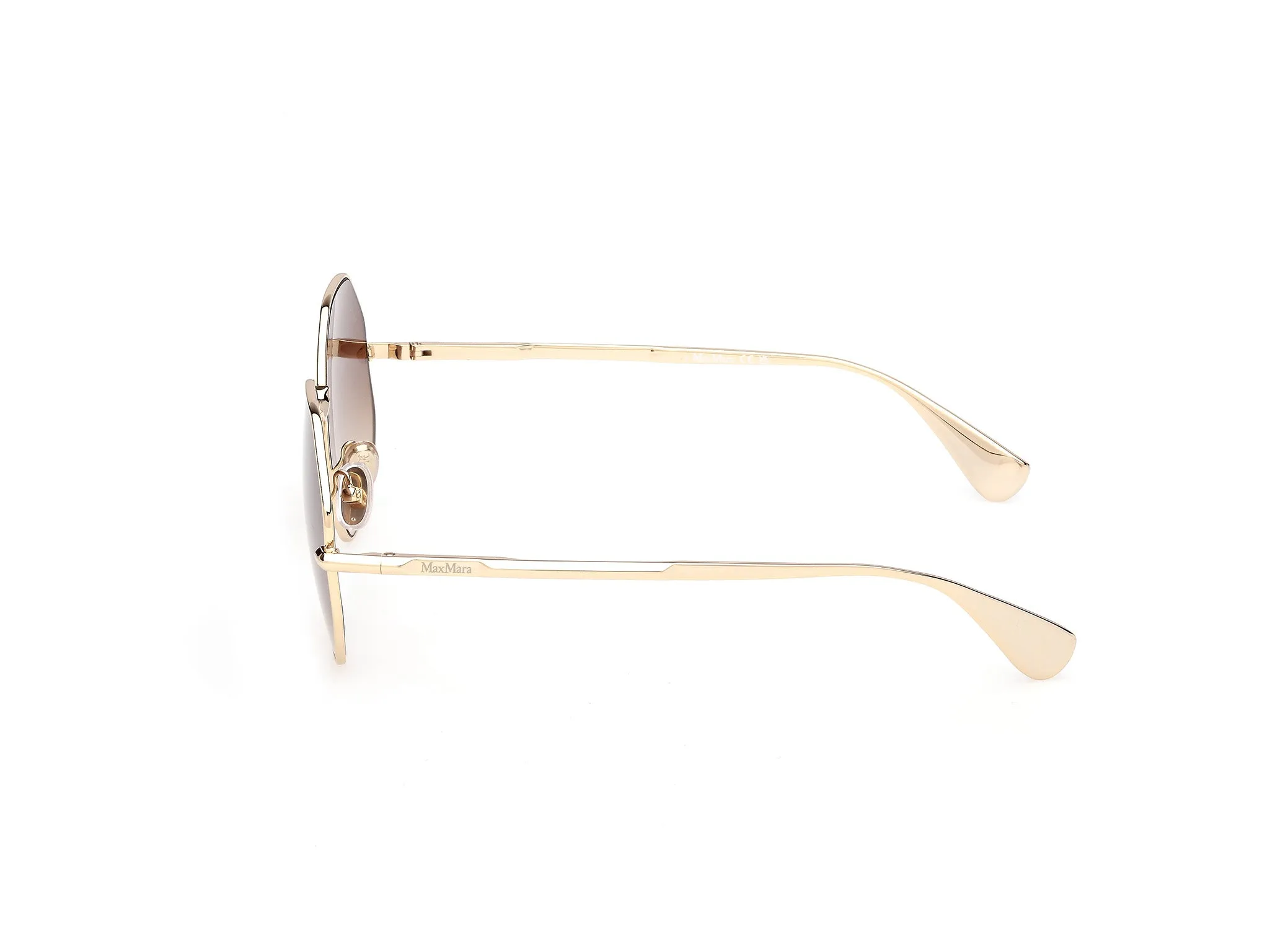 Max Mara MM0168 MILLER 32F Occhiali da sole Metallo Oro Marrone Geometrica Normale - immagine 3