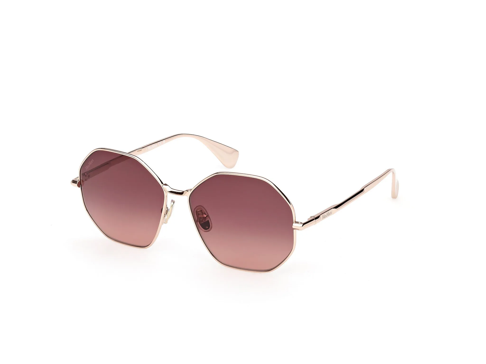Max Mara MM0168 MILLER 28F Occhiali da sole Metallo Oro Marrone Geometrica Normale - immagine 1