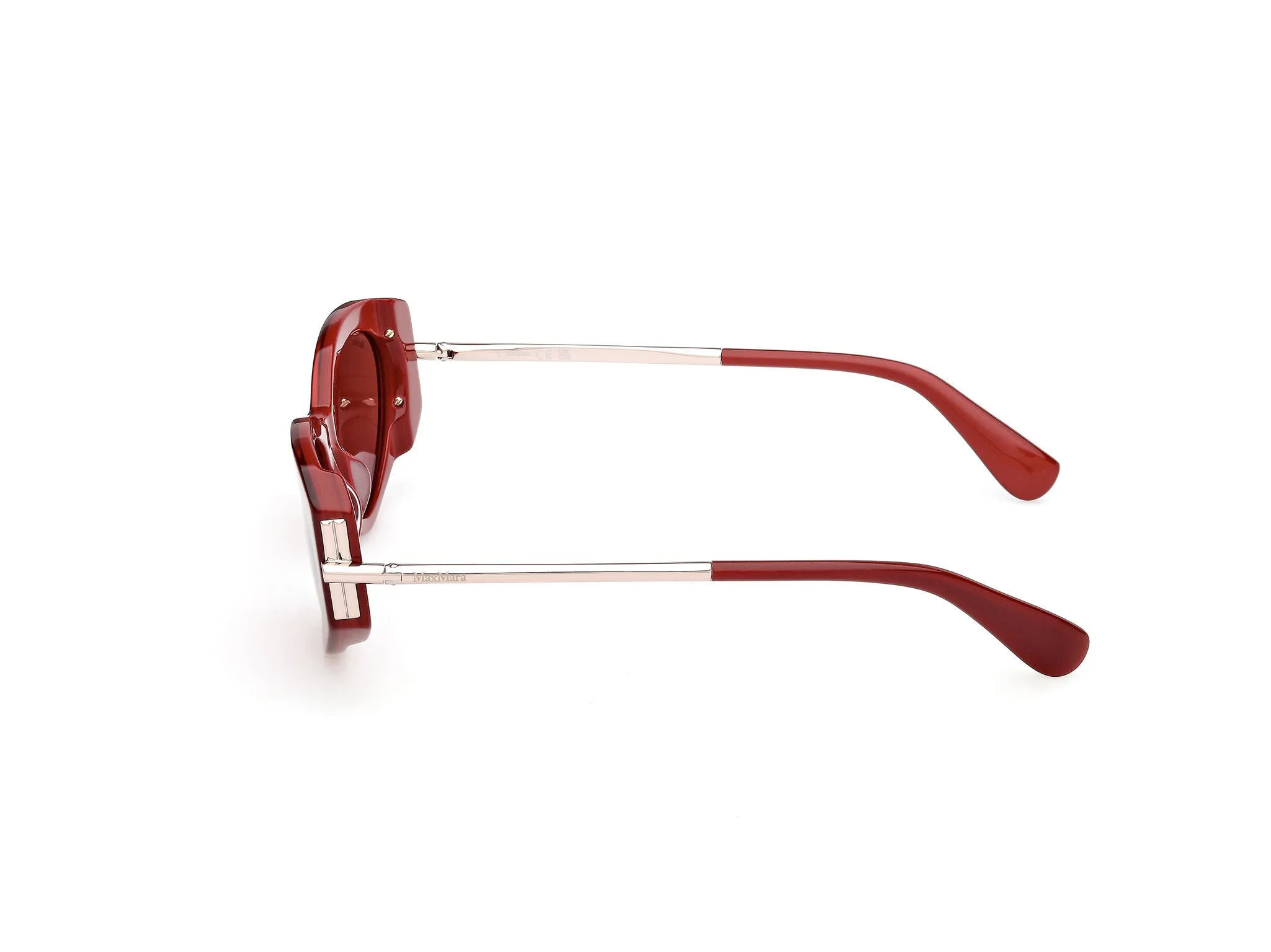 Max Mara MM0167 ROQUEBRUNE 1 69S Occhiali da sole Acetato Bordeaux Bordeaux Rotonda Normale - immagine 3