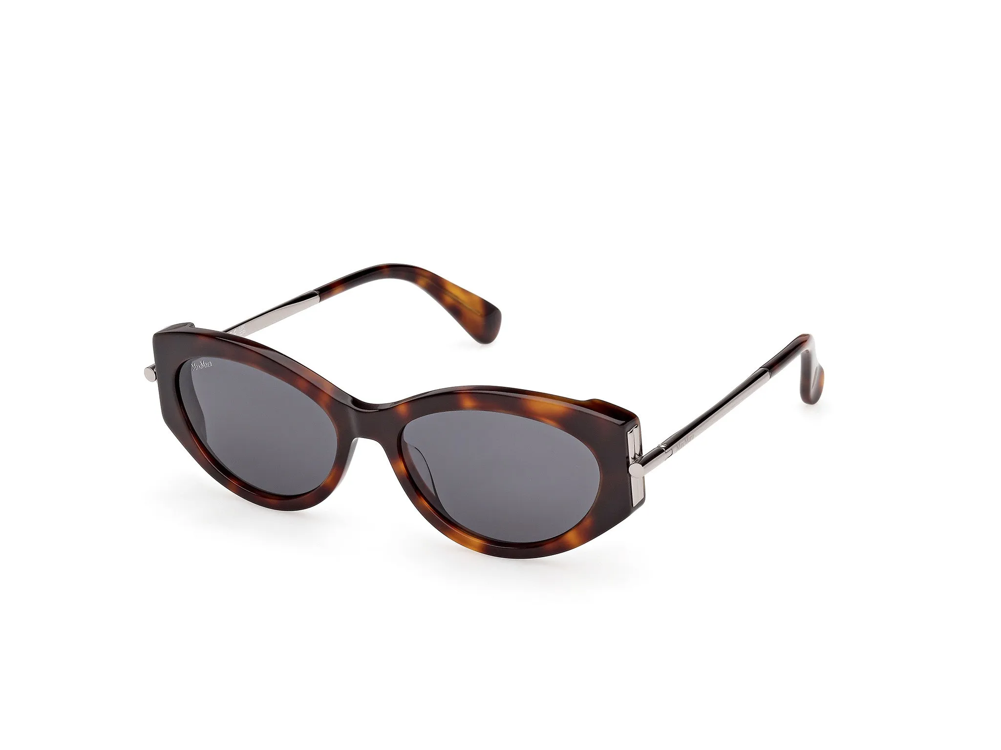 Max Mara MM0167 ROQUEBRUNE 1 52A Occhiali da sole Acetato Havana Fumo Rotonda Normale - immagine 1