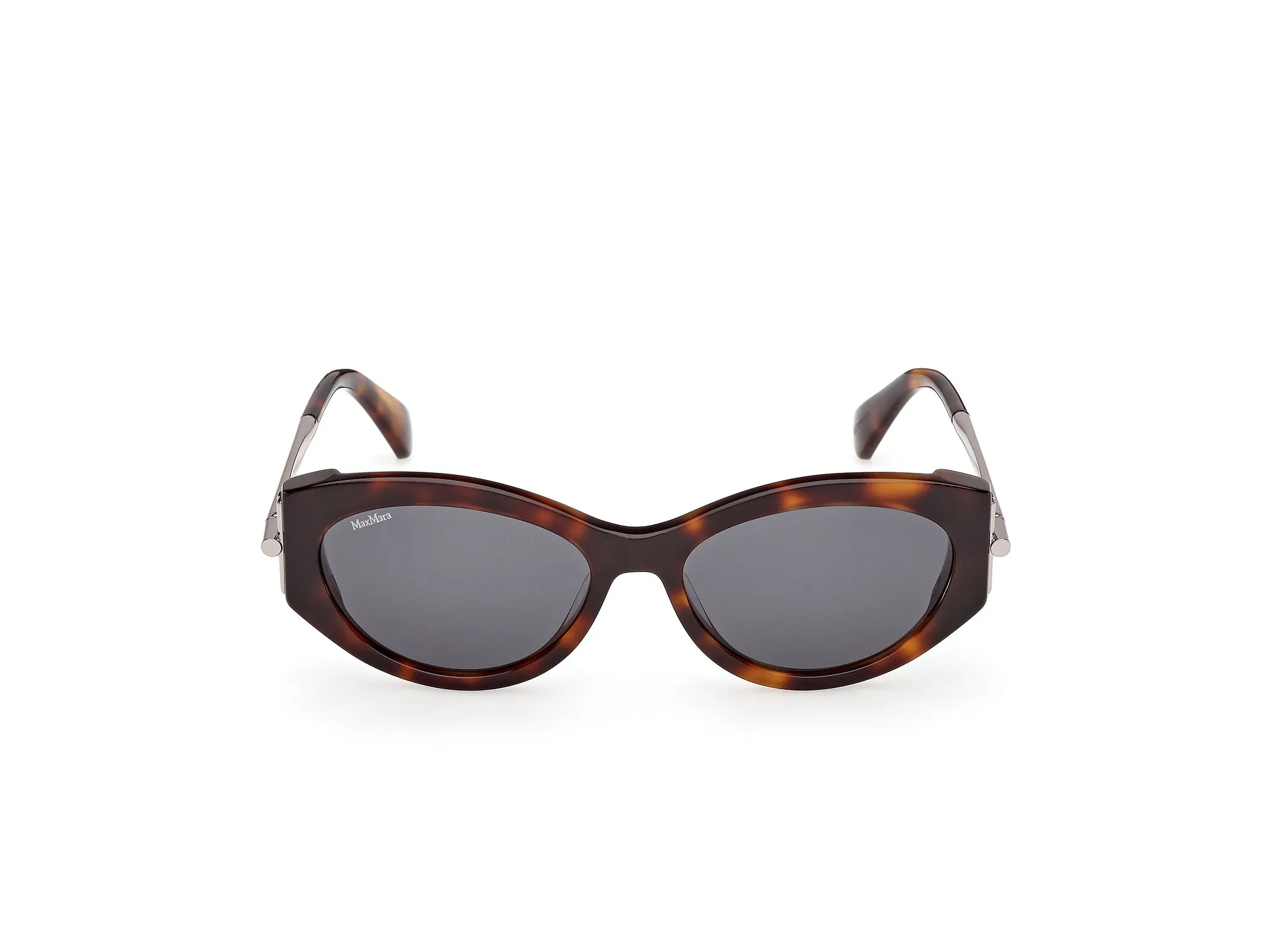 Max Mara MM0167 ROQUEBRUNE 1 52A Occhiali da sole Acetato Havana Fumo Rotonda Normale - immagine 2