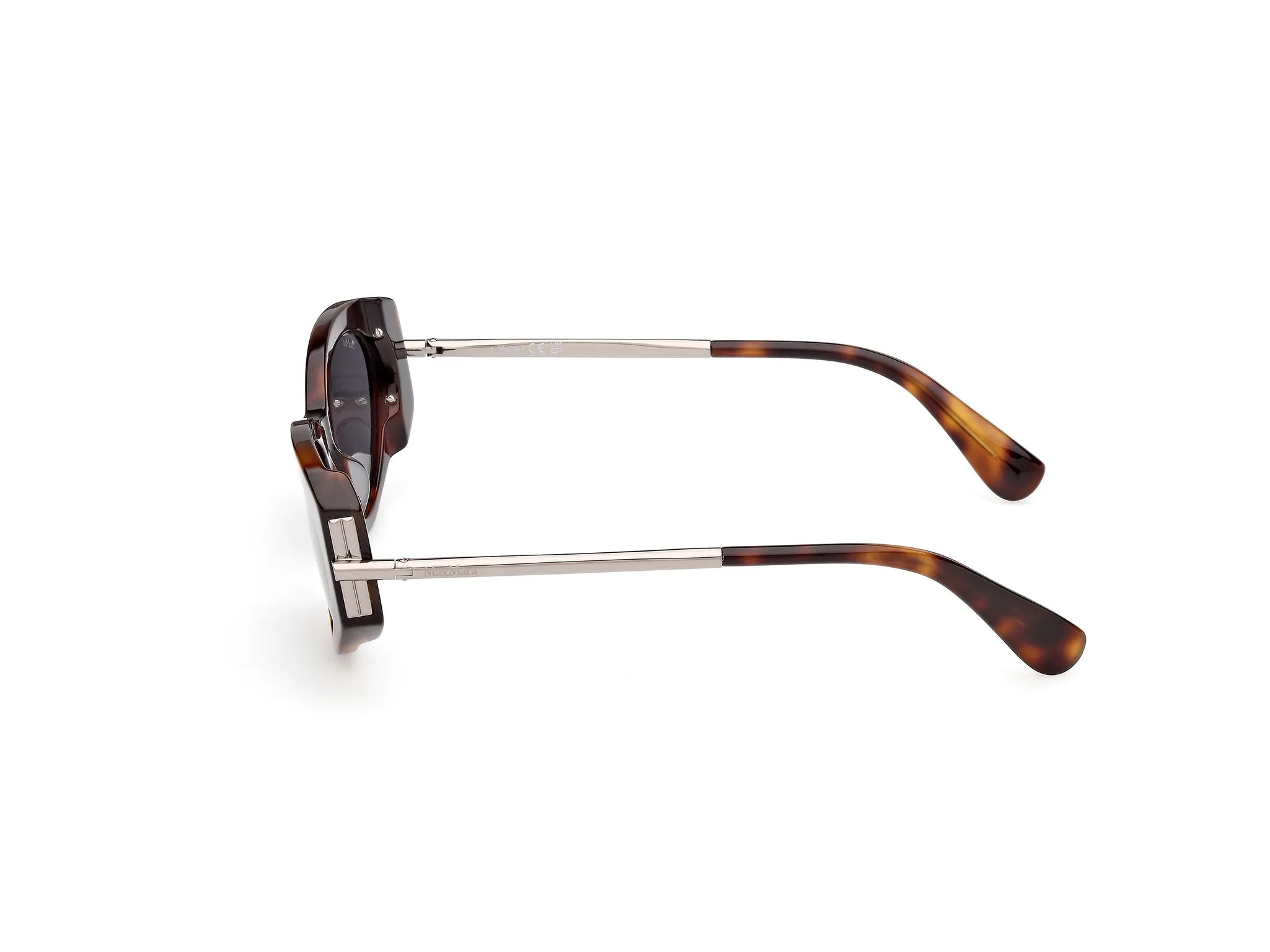 Max Mara MM0167 ROQUEBRUNE 1 52A Occhiali da sole Acetato Havana Fumo Rotonda Normale - immagine 3