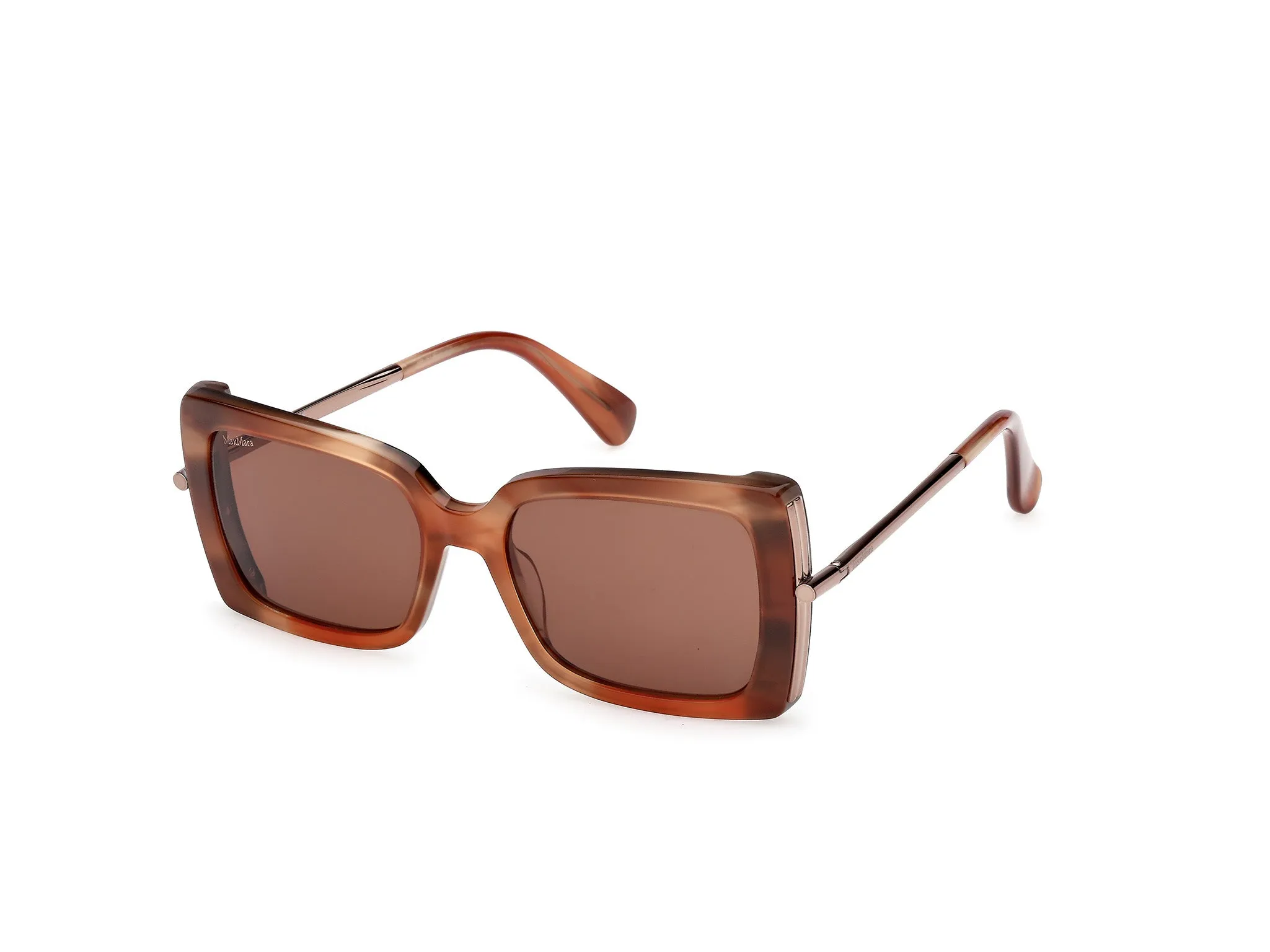 Max Mara MM0166 ROQUEBRUNE 68E Occhiali da sole Acetato Arancione Marrone Farfalla Normale - immagine 1