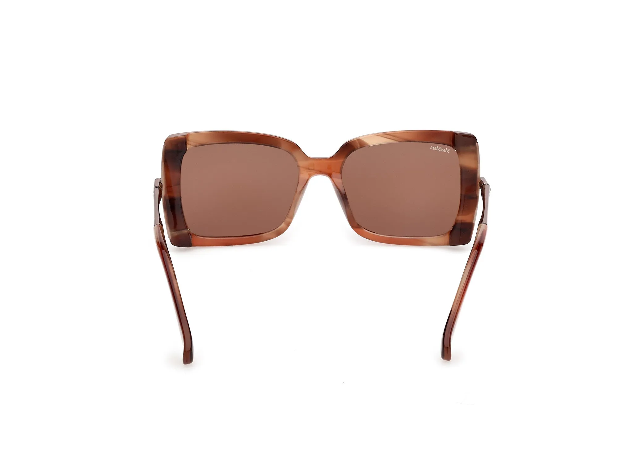 Max Mara MM0166 ROQUEBRUNE 68E Occhiali da sole Acetato Arancione Marrone Farfalla Normale - immagine 4