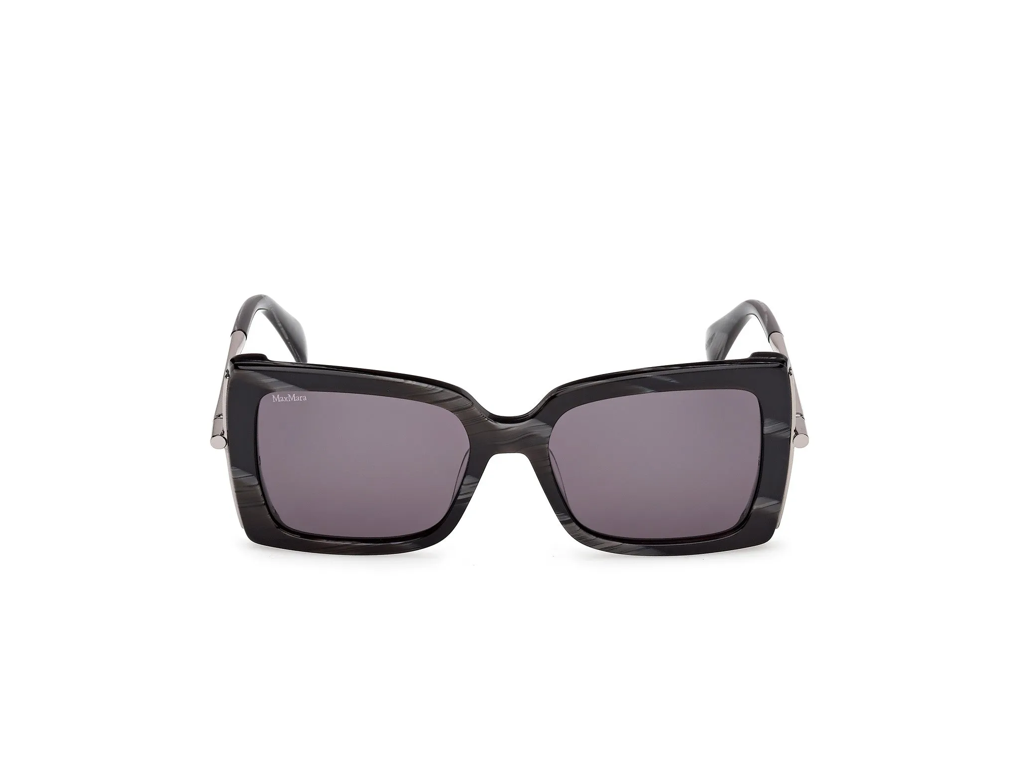 Max Mara MM0166 ROQUEBRUNE 63A Occhiali da sole Acetato Nero Fumo Farfalla Normale - immagine 2