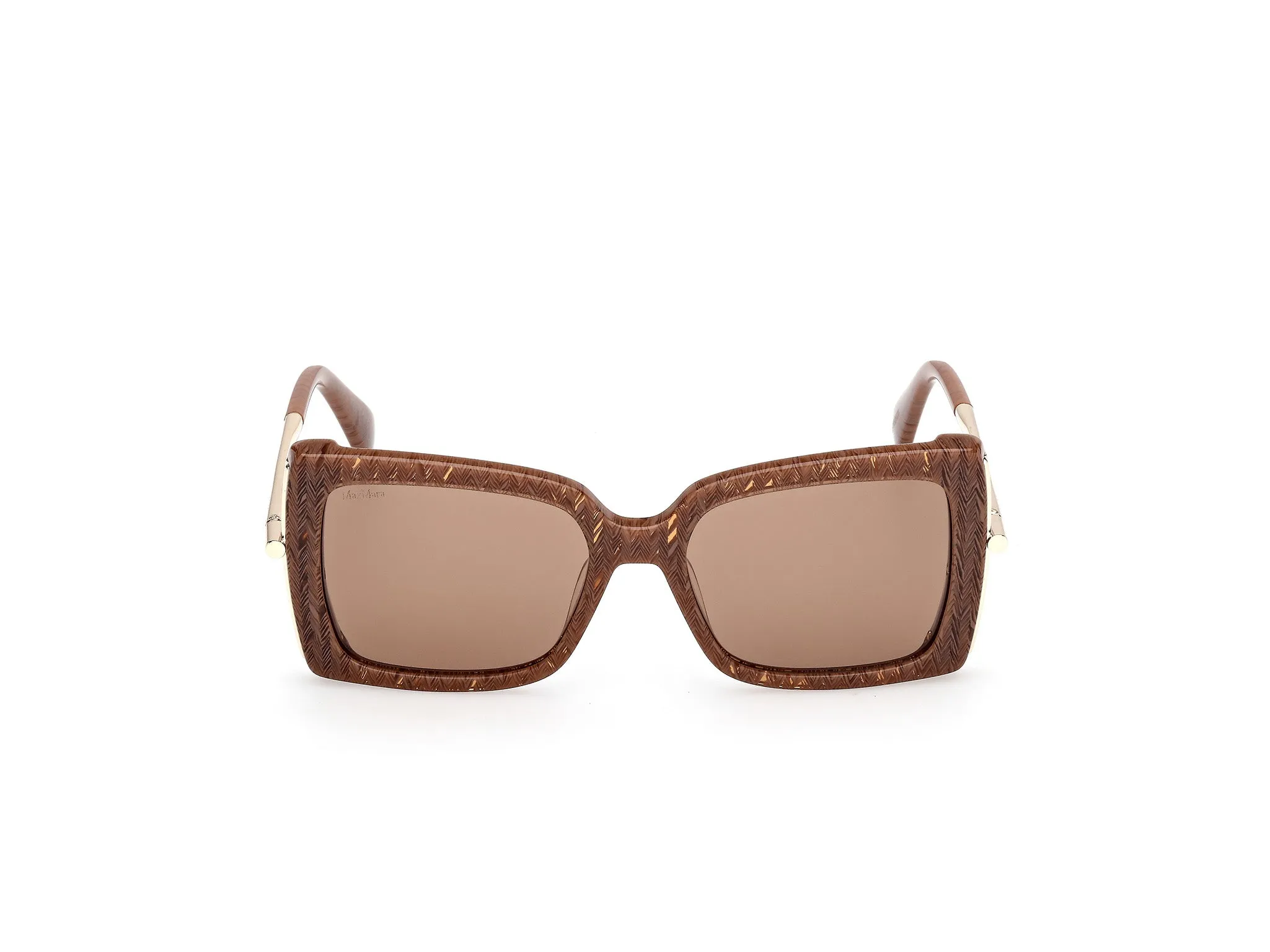 Max Mara MM0166 ROQUEBRUNE 56E Occhiali da sole Acetato Marrone Marrone Farfalla Normale - immagine 2