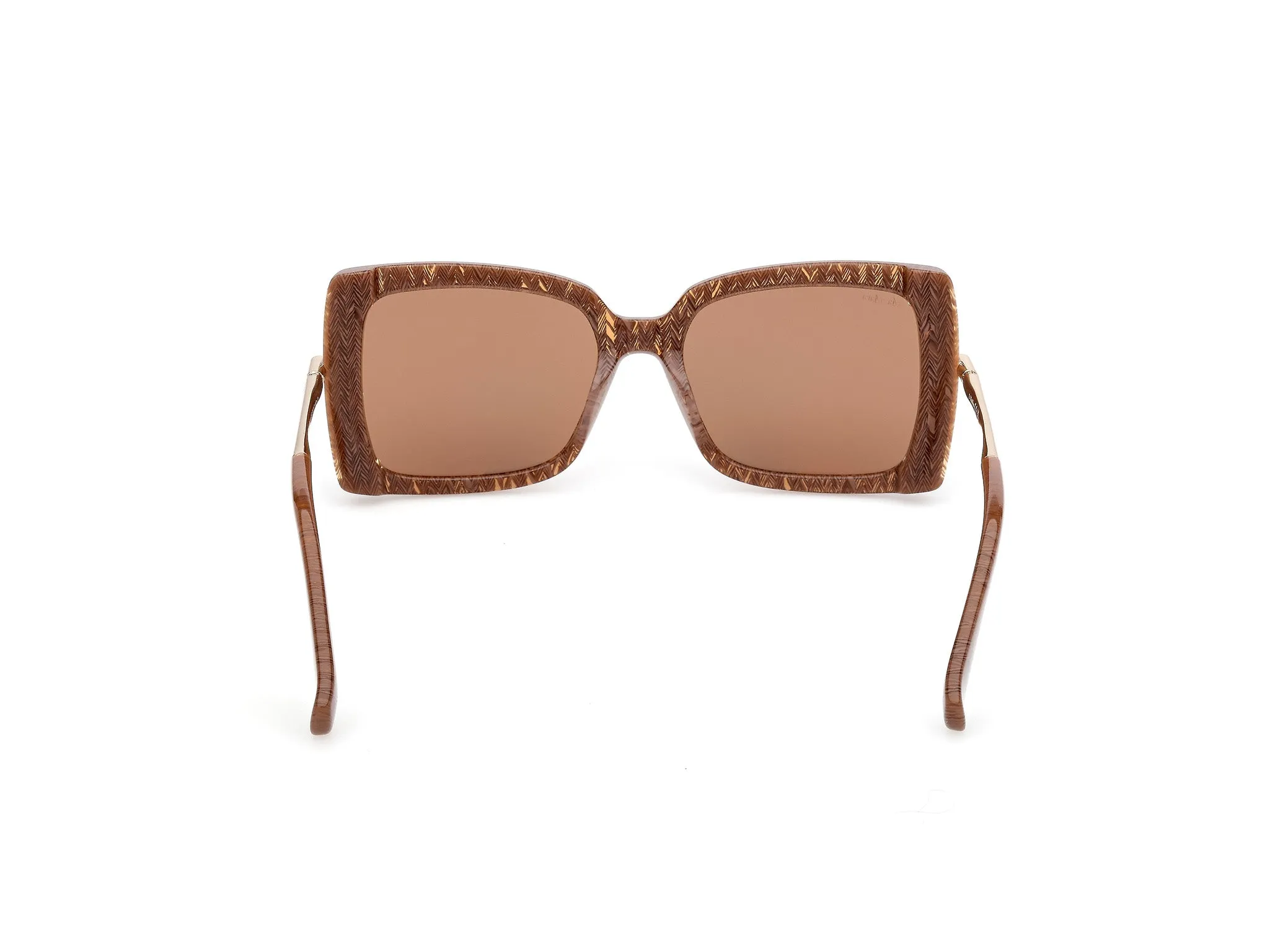 Max Mara MM0166 ROQUEBRUNE 56E Occhiali da sole Acetato Marrone Marrone Farfalla Normale - immagine 4