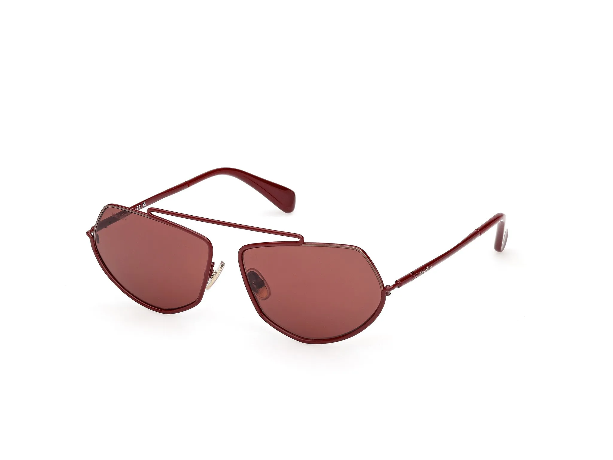 Max Mara MM0165 JOEY 69S Occhiali da sole Metallo Bordeaux Bordeaux Rotonda Normale - immagine 1