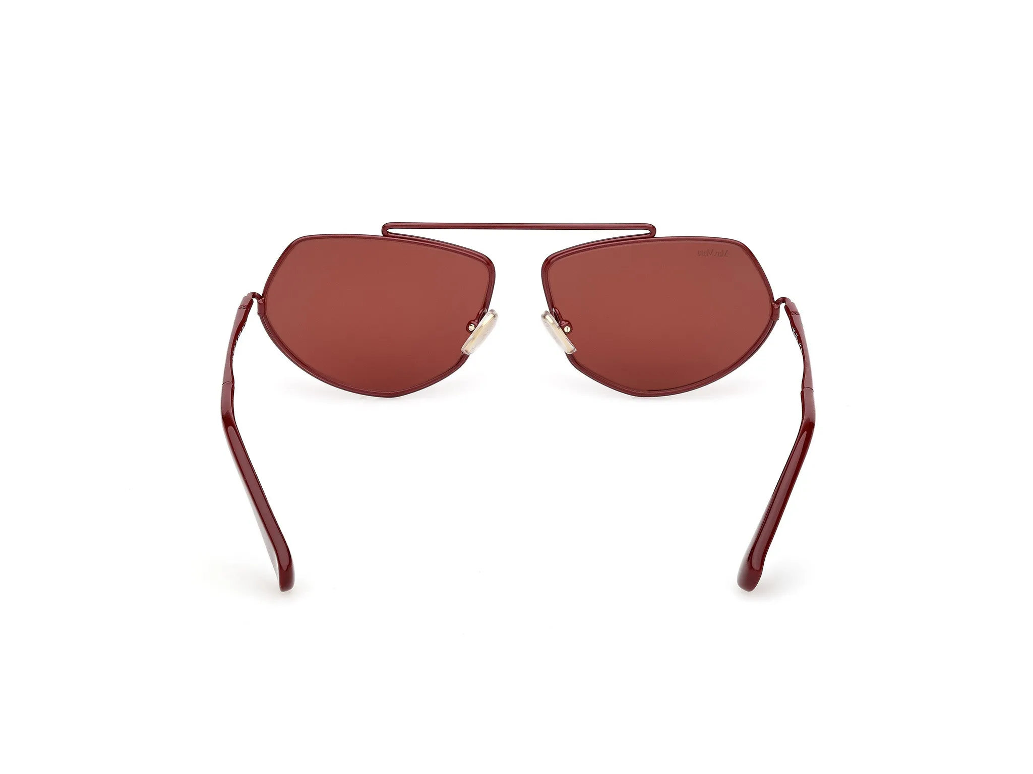 Max Mara MM0165 JOEY 69S Occhiali da sole Metallo Bordeaux Bordeaux Rotonda Normale - immagine 4