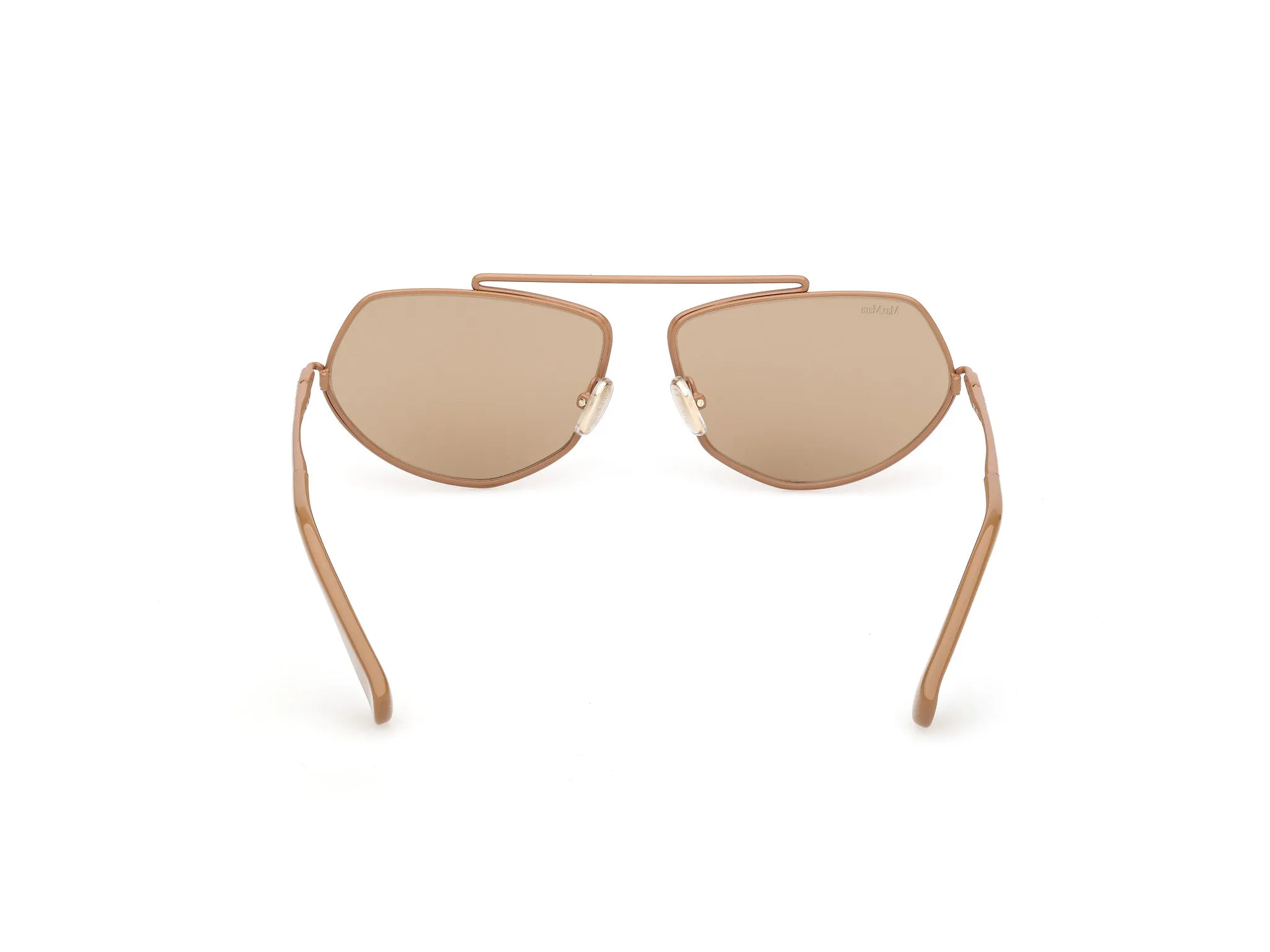 Max Mara MM0165 JOEY 45E Occhiali da sole Metallo Marrone Marrone Rotonda Normale - immagine 4