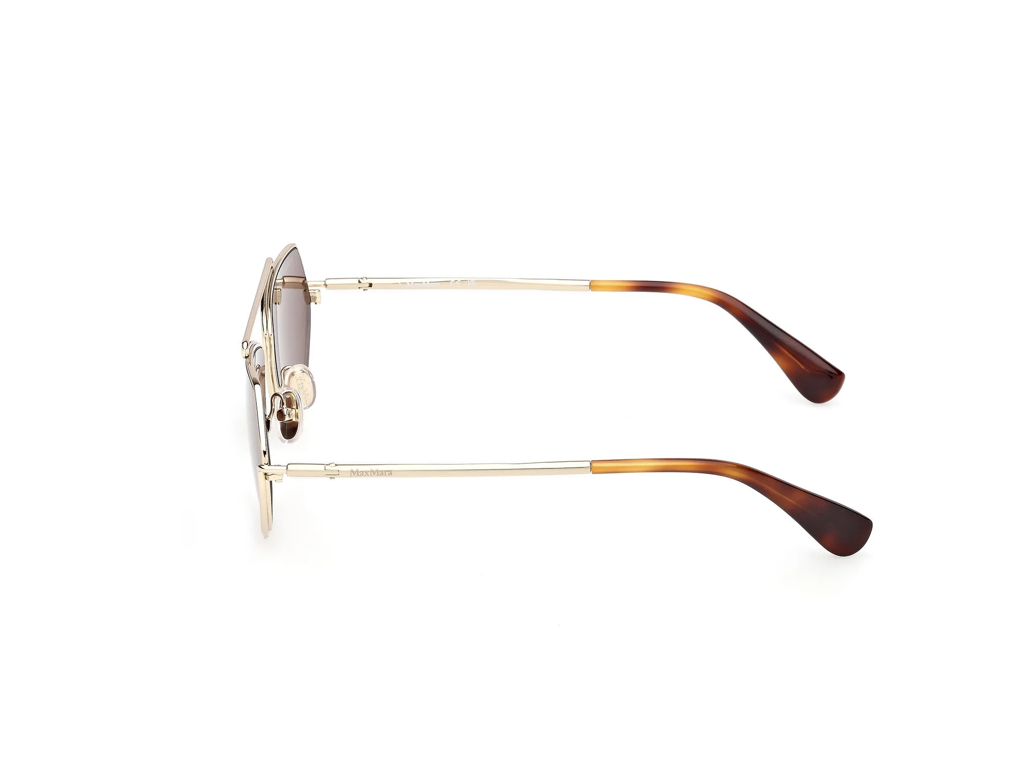 Max Mara MM0165 JOEY 32E Occhiali da sole Metallo Oro Marrone Rotonda Normale - immagine 3