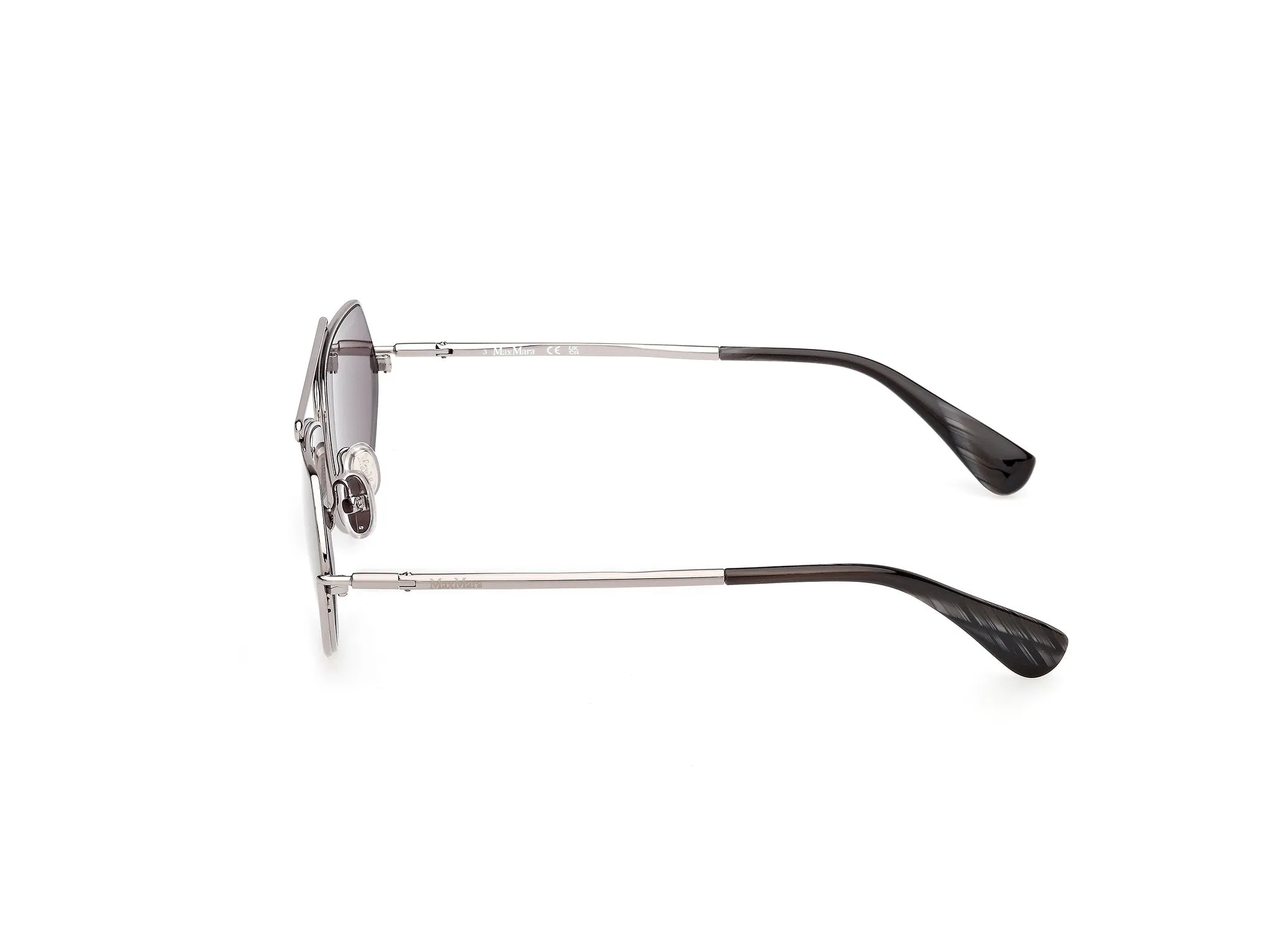 Max Mara MM0165 JOEY 14A Occhiali da sole Metallo Grigio Fumo Rotonda Normale - immagine 3