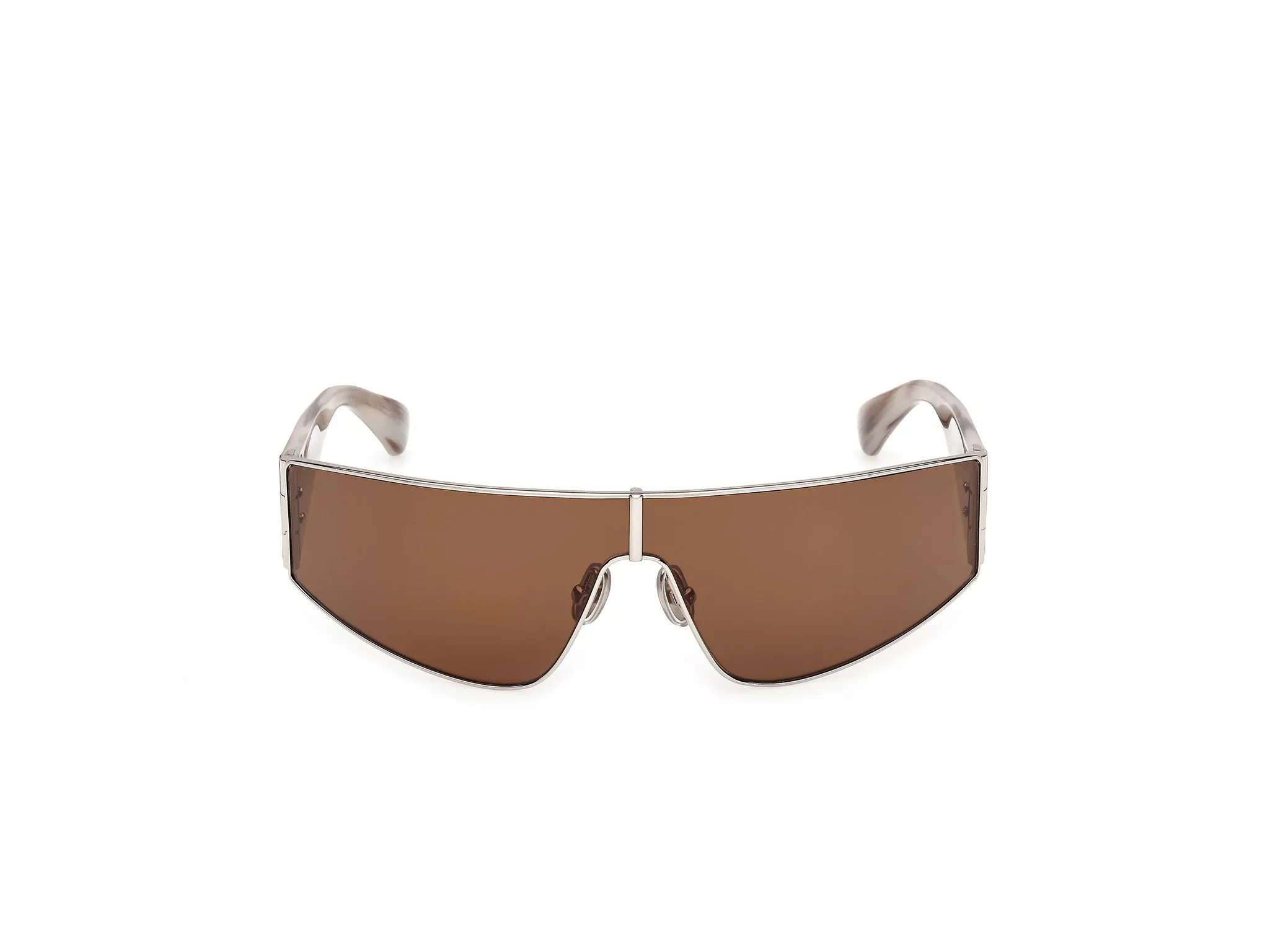 Max Mara MM0164 SPACE 16E Occhiali da sole Metallo Palladio Marrone Maschera Normale - immagine 2