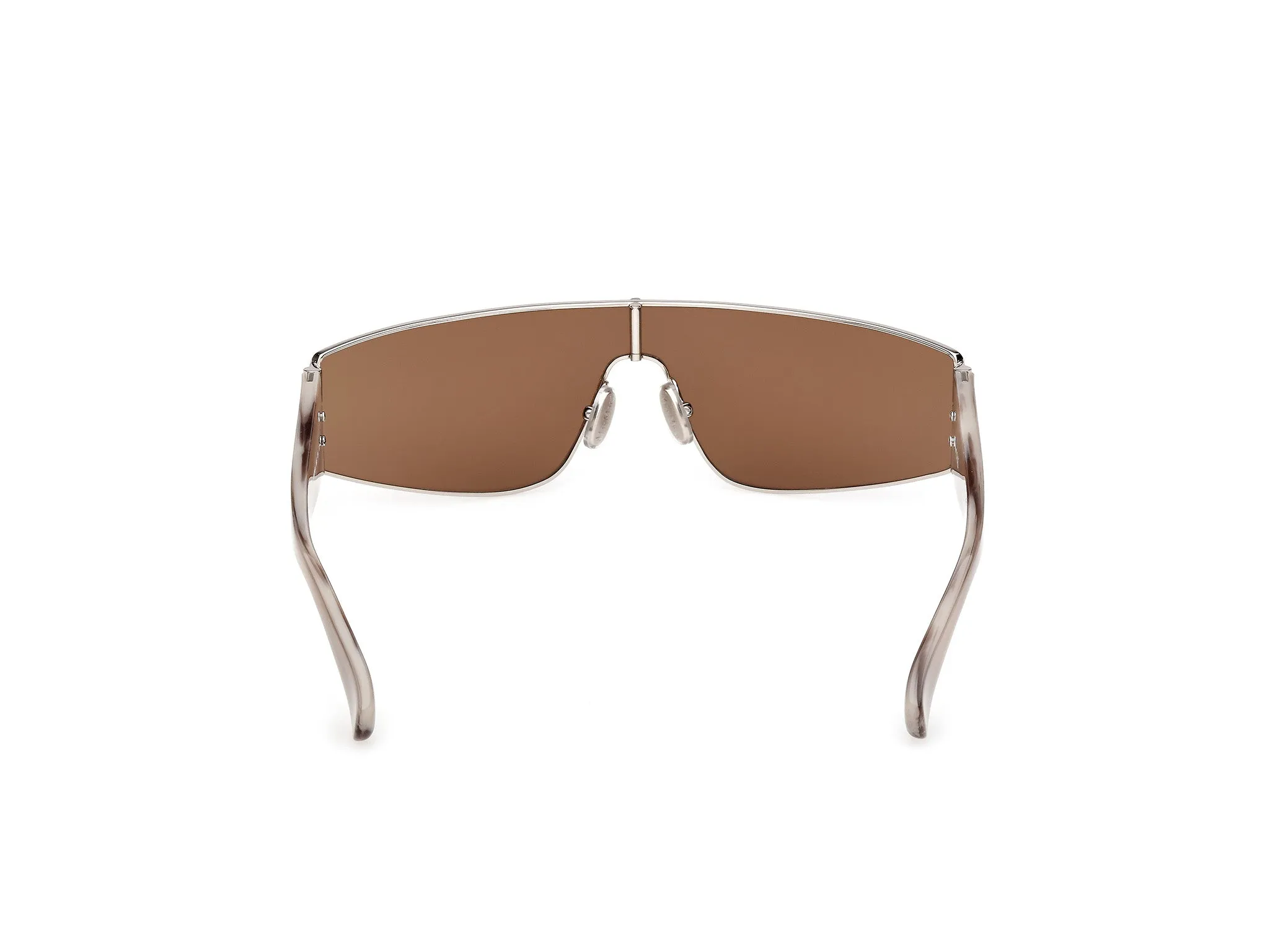 Max Mara MM0164 SPACE 16E Occhiali da sole Metallo Palladio Marrone Maschera Normale - immagine 4