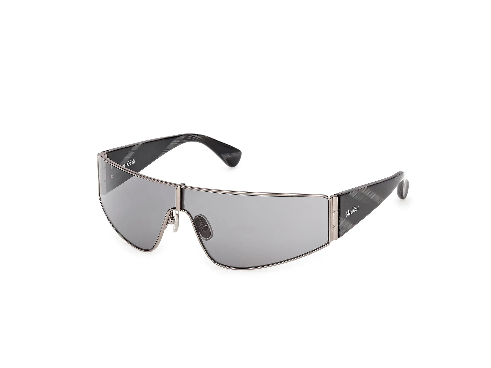 Max Mara MM0164 SPACE 14A Occhiali da sole Metallo Grigio Fumo Maschera Normale - immagine 1