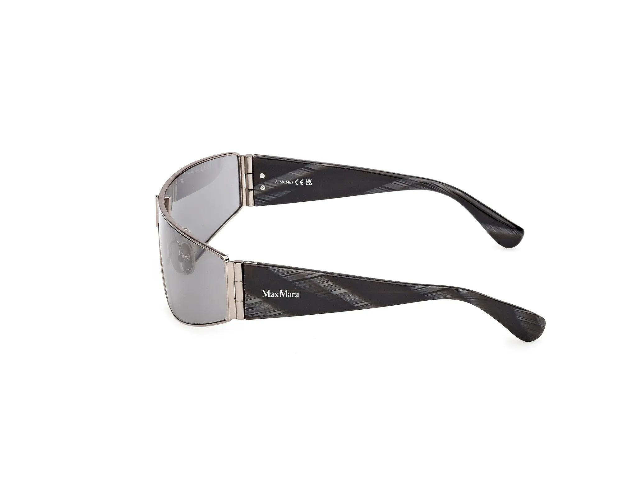 Max Mara MM0164 SPACE 14A Occhiali da sole Metallo Grigio Fumo Maschera Normale - immagine 3