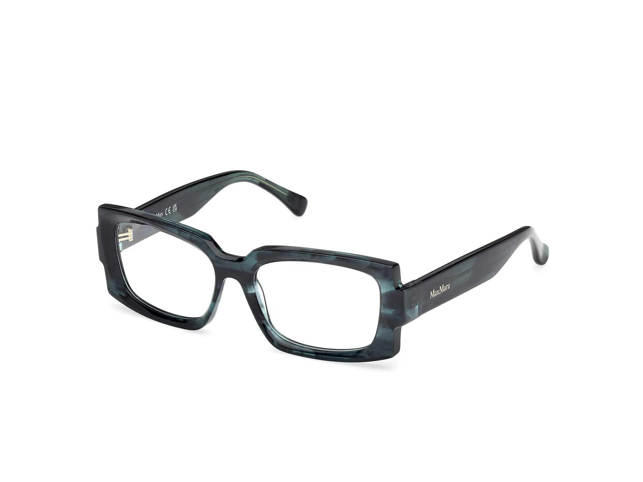 Max Mara MM5189 098 Montature da vista Acetato Verde Squadrata Normale - immagine 1