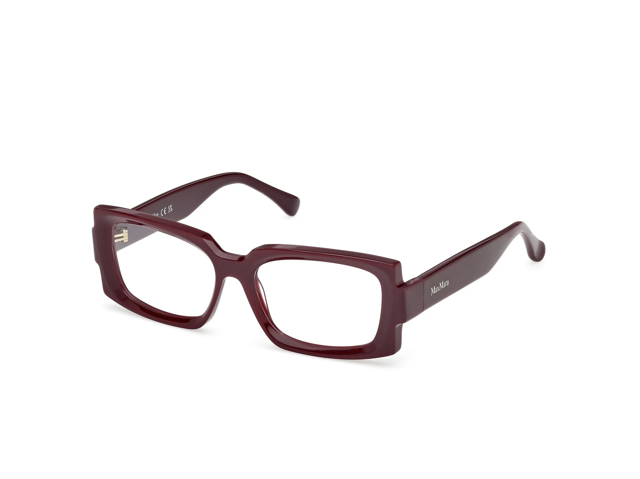 Max Mara MM5189 069 Montature da vista Acetato Bordeaux Squadrata Normale - immagine 1