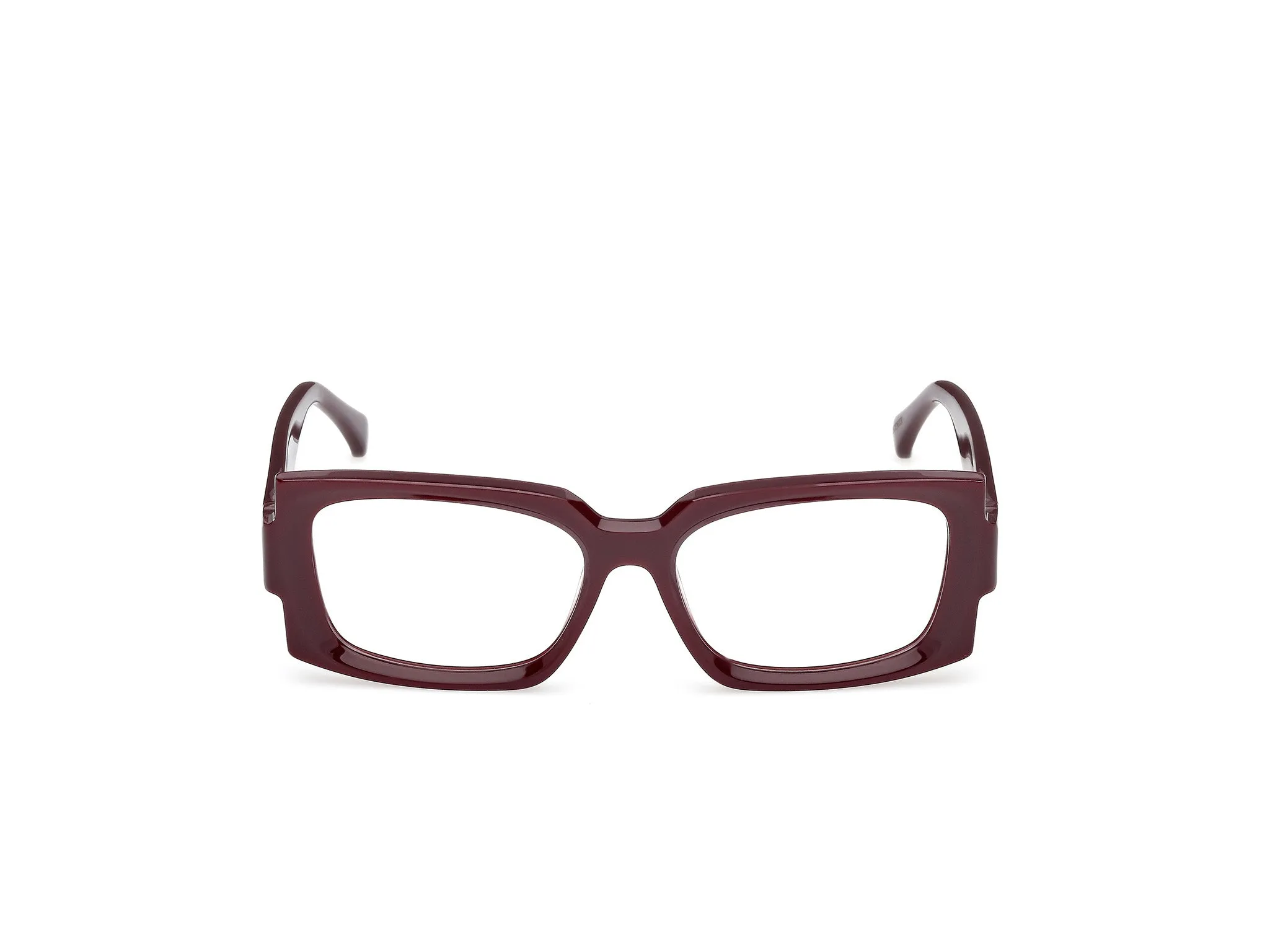Max Mara MM5189 069 Montature da vista Acetato Bordeaux Squadrata Normale - immagine 2