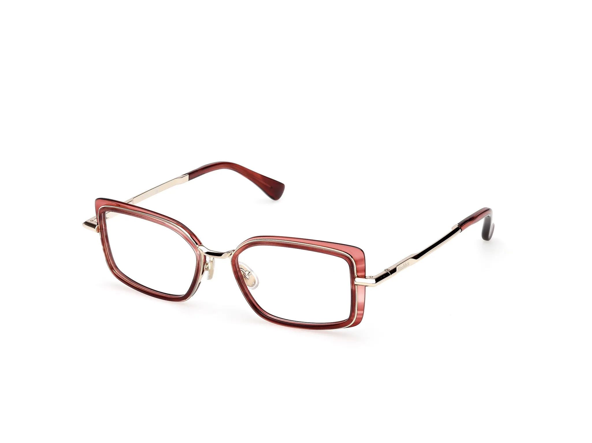 Max Mara MM5186 071 Montature da vista Acetato Bordeaux Squadrata Normale - immagine 1
