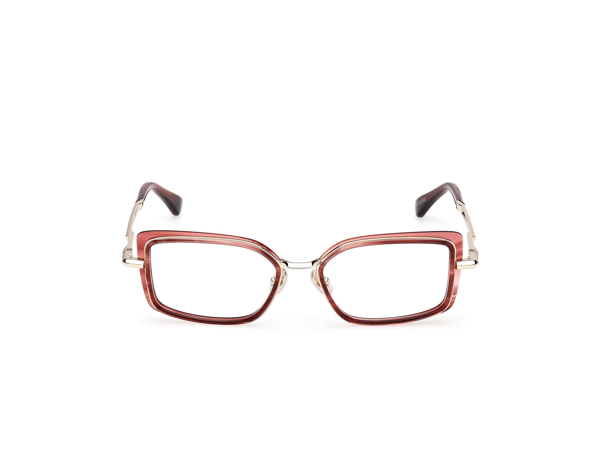 Max Mara MM5186 071 Montature da vista Acetato Bordeaux Squadrata Normale - immagine 2