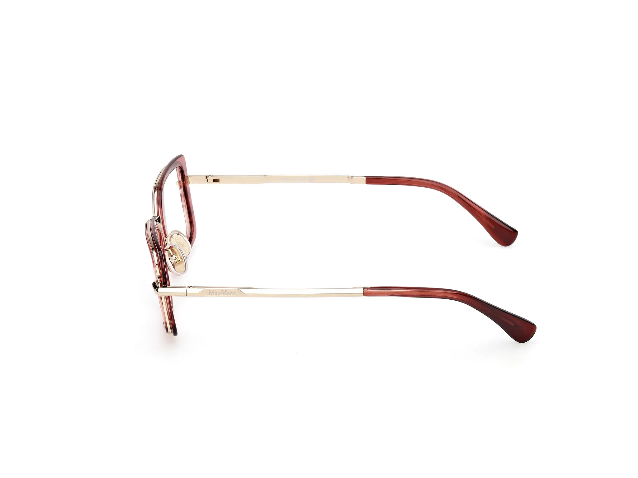 Max Mara MM5186 071 Montature da vista Acetato Bordeaux Squadrata Normale - immagine 3