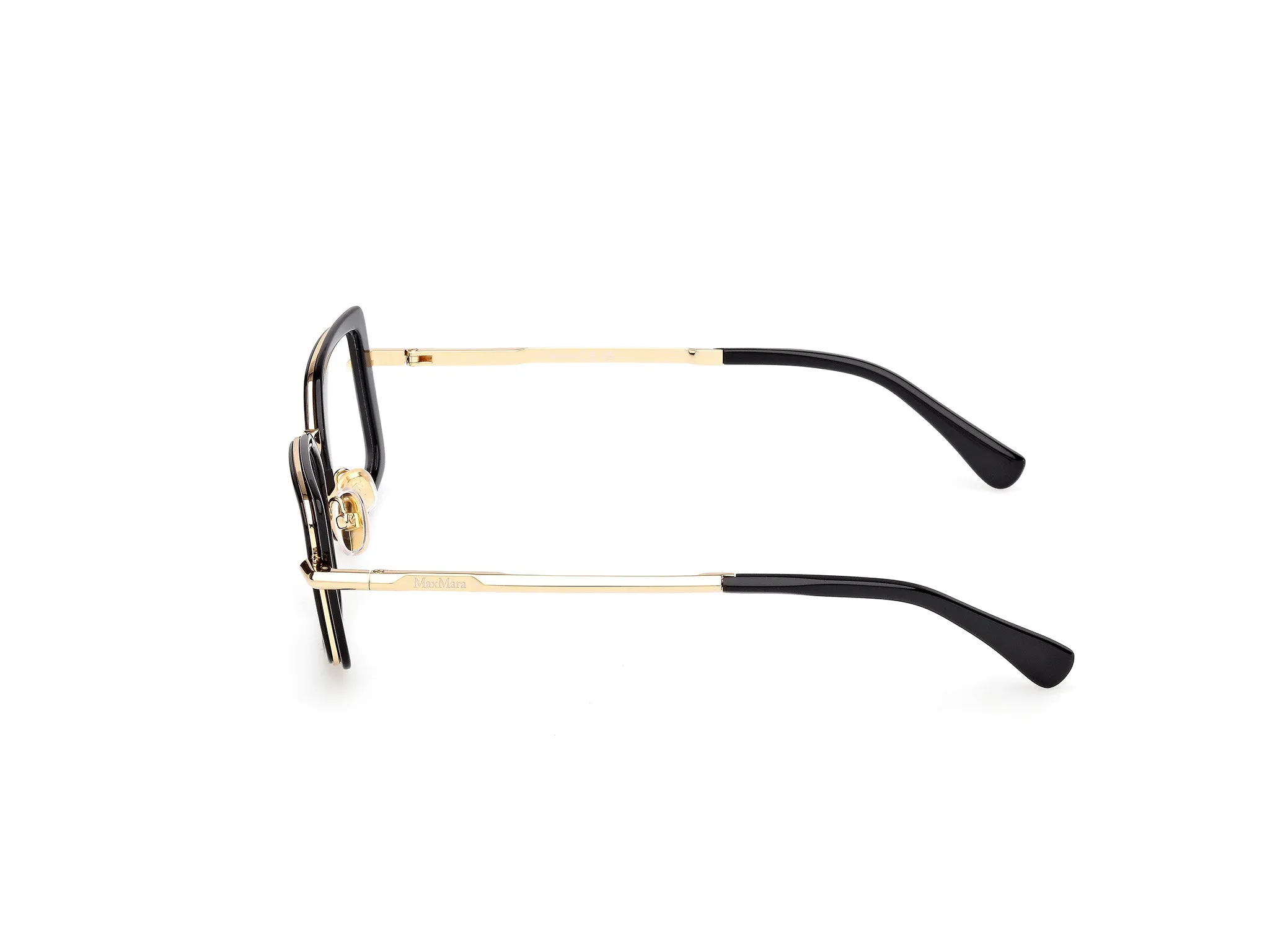 Max Mara MM5186 001 Montature da vista Acetato Nero Squadrata Normale - immagine 3