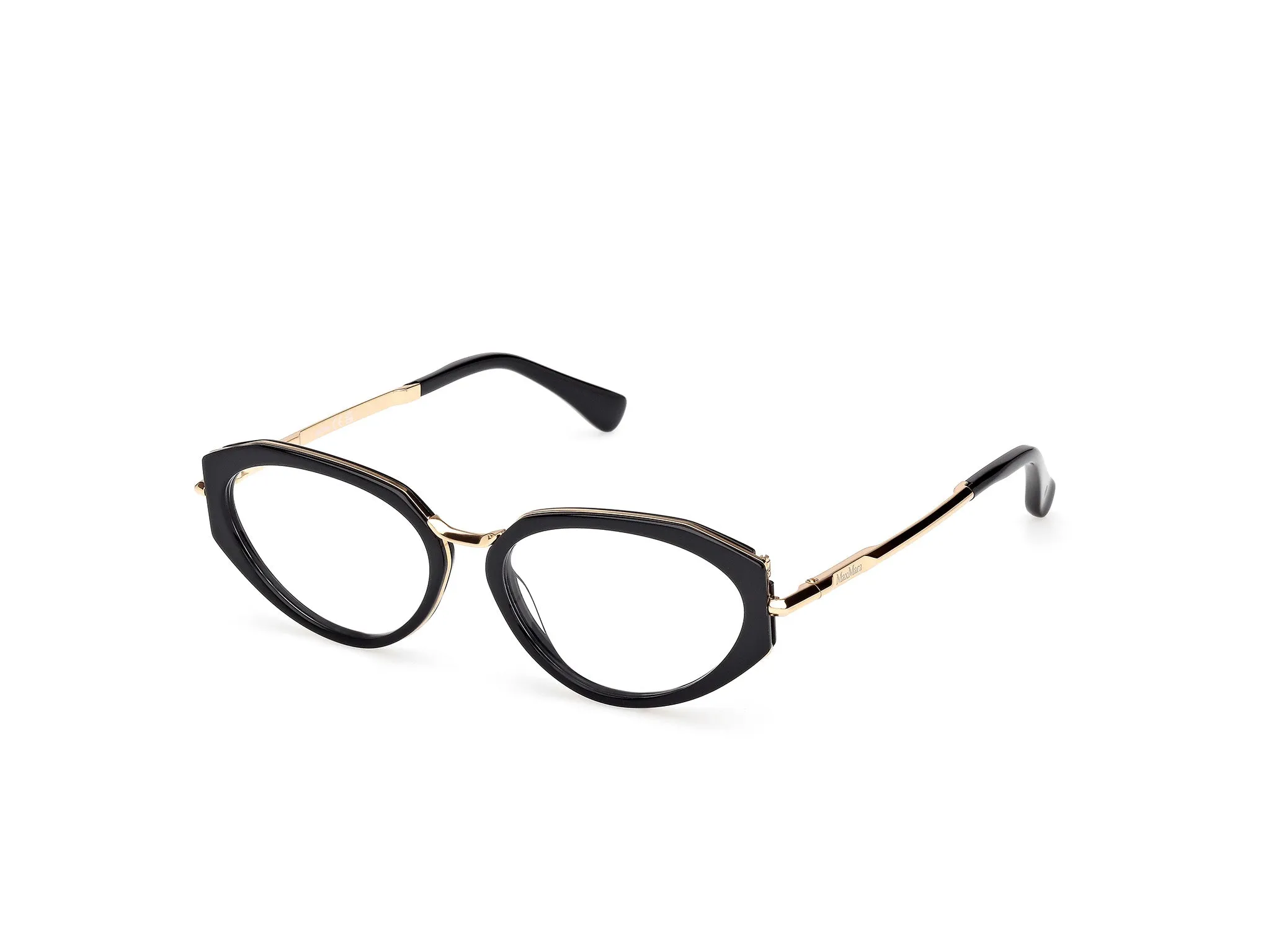 Max Mara MM5185 001 Montature da vista Acetato Nero Cat Eye Normale - immagine 1